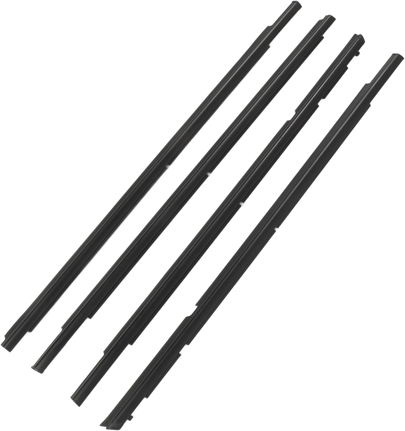 4Pcs Weatherstrip Door Seal Belt 5727A005 Front Rear Window Moulding Trim Belt, outside Window Weatherstrip for Mitsubishi Lancer 2008-2017, Perfect Seal, Easy Installation image number 1