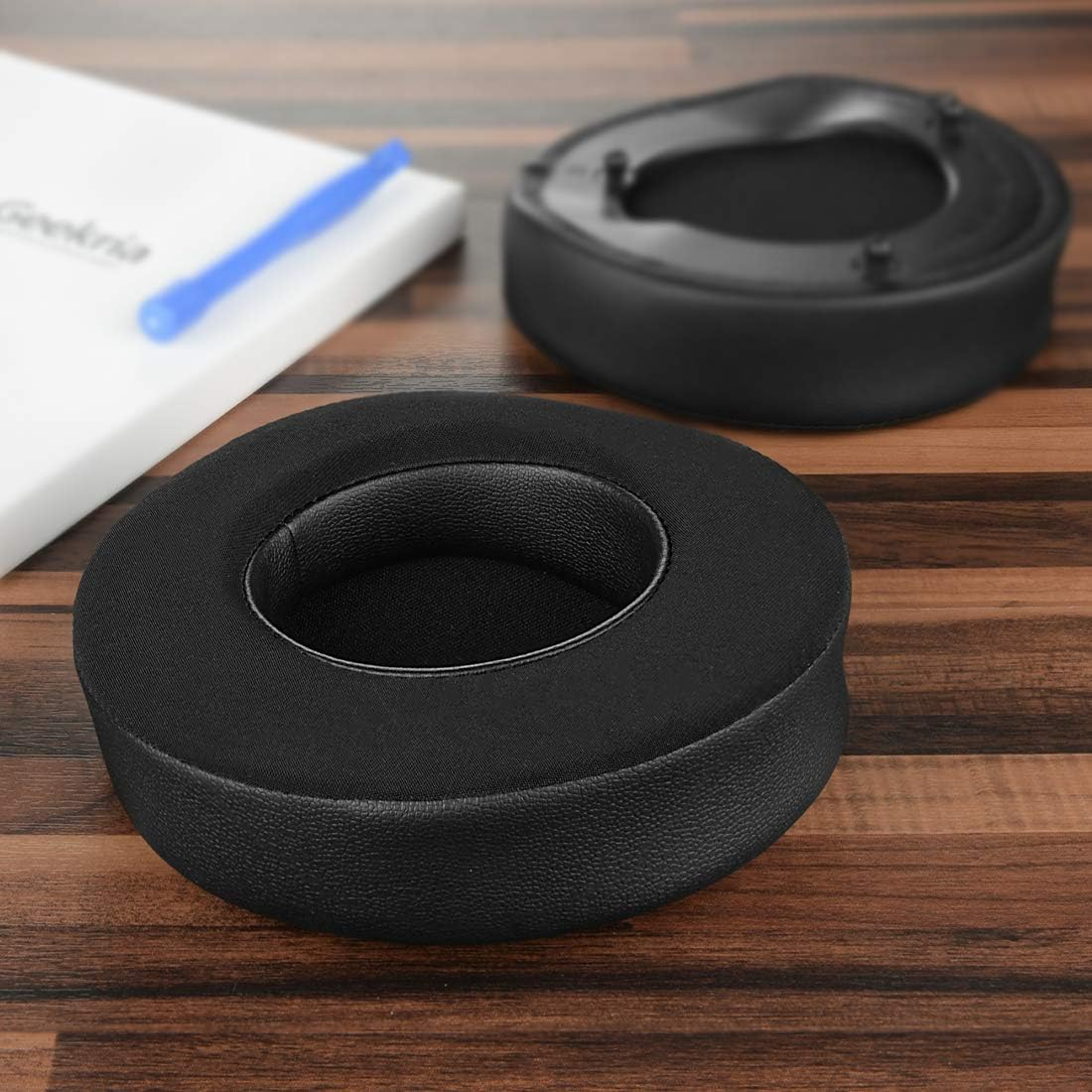 Geekria Sport Cooling Gel Replacement Ear Pads for Razer Mano'War Wireless, Destiny 2 Mano'War, Overwatch Mano'War Tournament Edition Headphones Ear Cushions (Black) image number 3