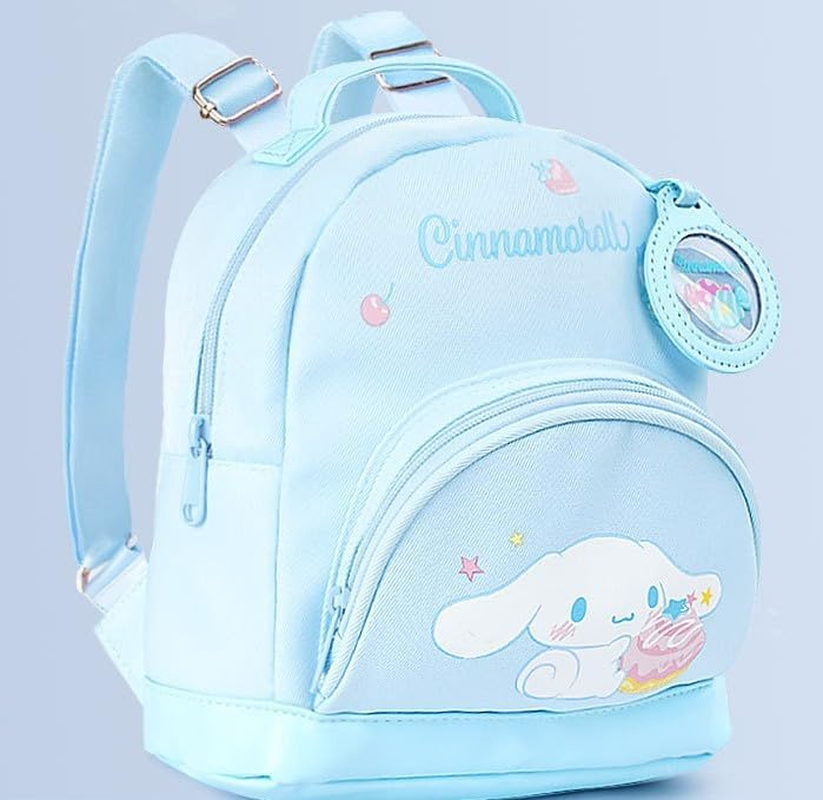 Many Rainbows Cinnamoroll Japanese Cartoon Character Backpack School Travel Bag with Adjustable Straps
