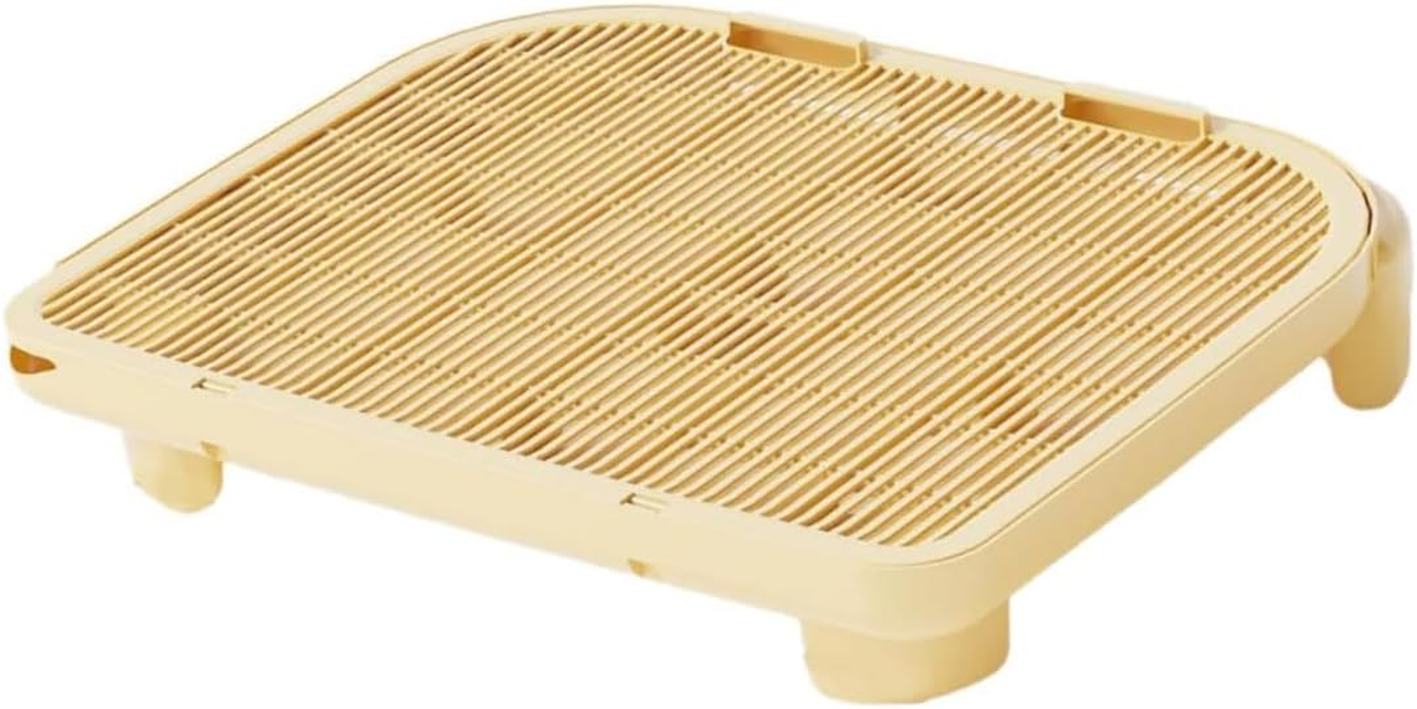 AIMALL Double-Layer Cat Litter Mat with Large Grid Leak Design 19.68X15.94X3.54In Anti-Tracking Rubbing Foot Platform with Detachable Tray Non-Slip Base for Cat Litter Box Area image number 4