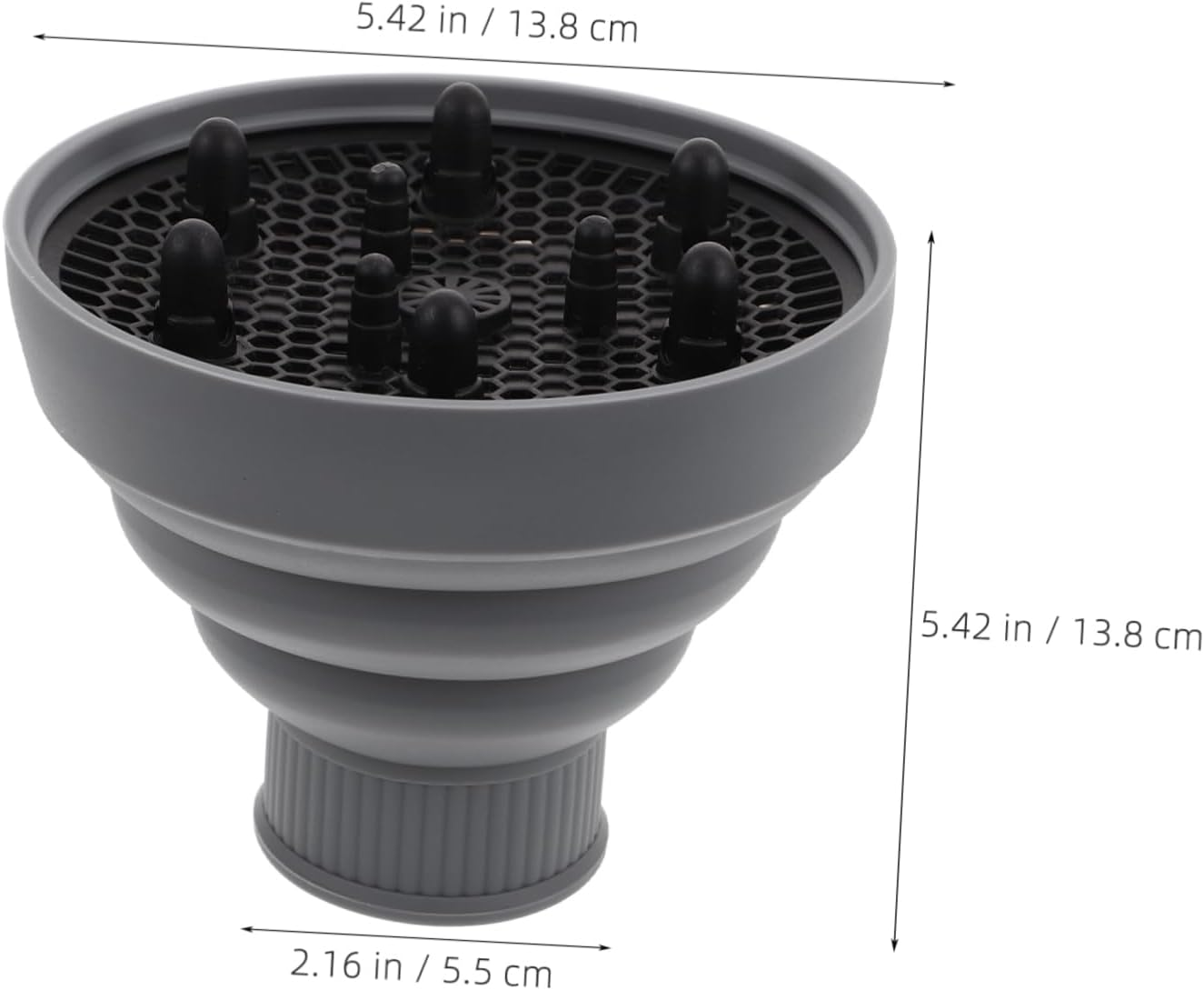 ERINGOGO Hair Dryer Cover Silicone Collapsible Diffuser Protective Cover for Hairdryer Salon Styling Tool Hair Dryer Nozzle Diffuser Attachment image number 2