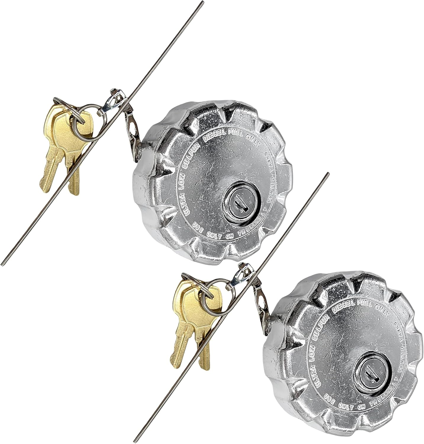 JEEFHO 2Pcs 20770691 3&Prime; Locking Fuel Cap, Truck Fuel Tank Cap Compatible with Volvo VN & VNL Heavy Duty Trucks Models, Replaces # S-23949 20511590 VOL20770691 Fuel Tank Cap (2Pcs) image number 5