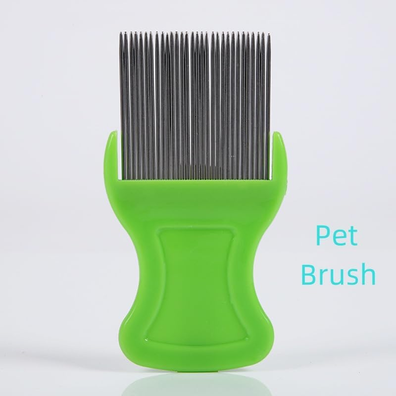 2 Pack Professional Lice Comb Set - Steel Head and Plastic Lice Removal Combs for Children, Adults, Pets, Dogs with Long Thick Hair (Green+Rose Red) image number 6