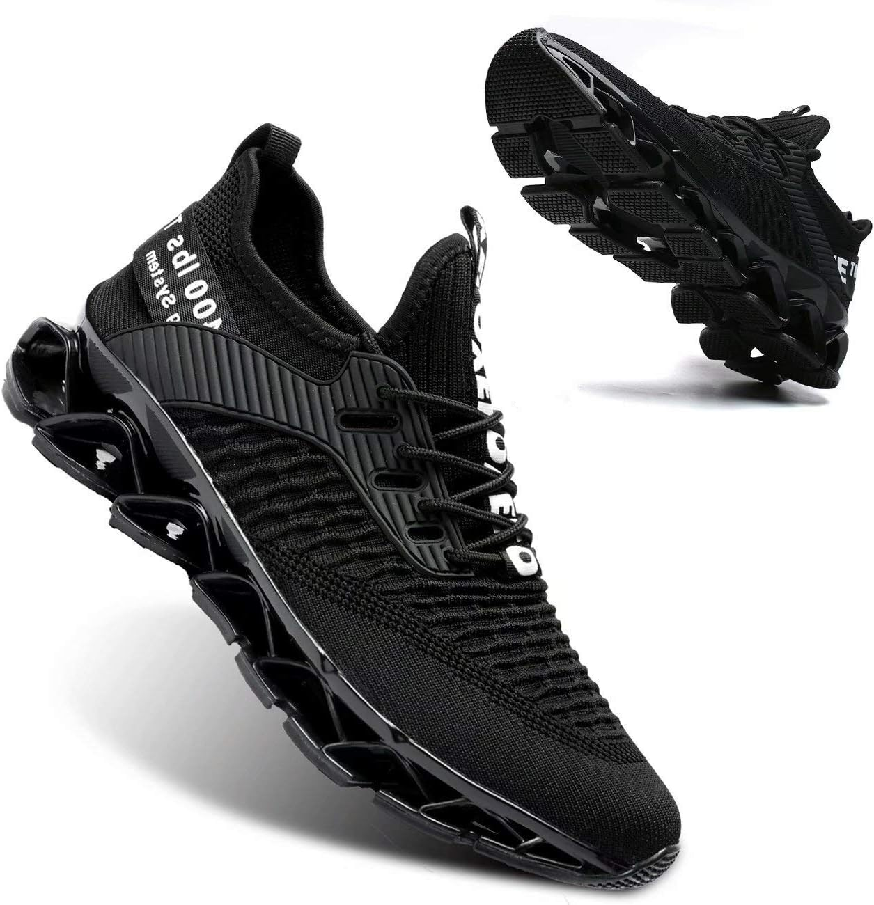 Vooncosir Men'S Fashion Sneakers Breathable Mesh Running Shoes Blade Non Slip Soft Sole Casual Athletic Walking Shoes