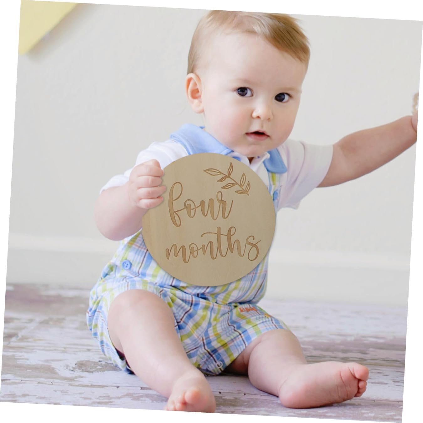 1 Set Growth Cards Natural Monthly Photo Props for Newborns Record Every Stage of Your First Year for Memorable Photography image number 4