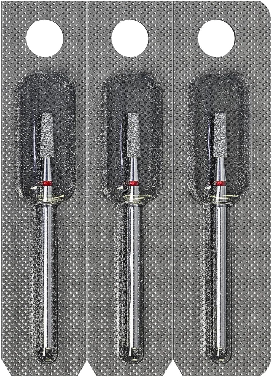 STALEKS PRO Set of 3 Diamond Nail Drill Bits 8X2.5Mm Taper Shape (Fine Grit) image number 5