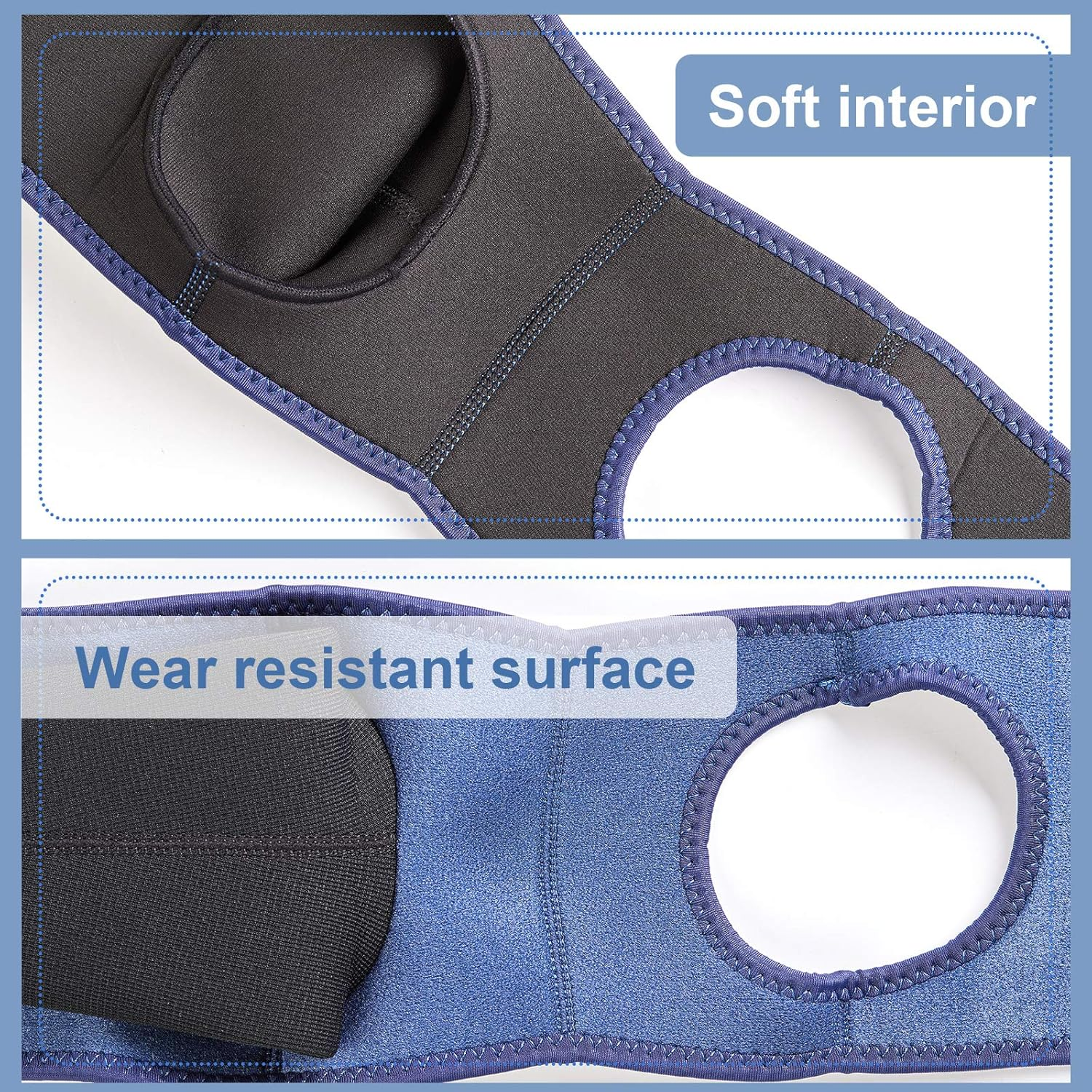 Coodeo Dog Recovery Suit, Cone Collar Alternative, Abrasion Resistant Dog Recovery Sleeve, Washable 2.5Mm Thick and Waterproof, Pet Wounds Prevent Licking, Bite, Keep Dry（Blue，L image number 3