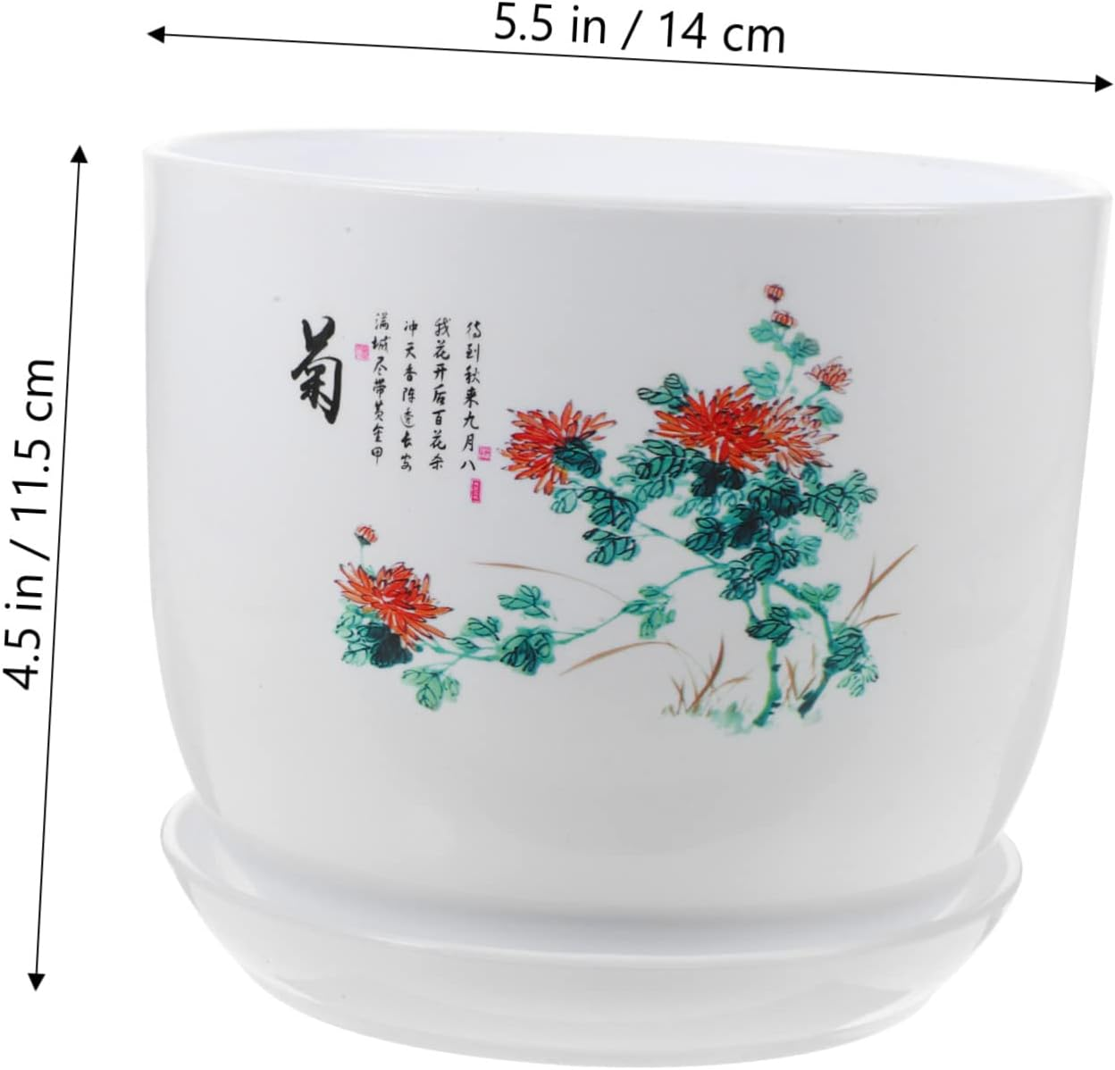 CAXUSD 2Pcs Pp Resin Plant Pots Indoor Flower Pots Garden Supplies Planters for Home image number 3