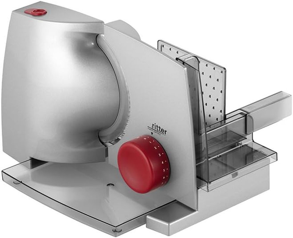 Ritter Compact 1 Silver Metal Food Slicer with Stainless Steel Blade