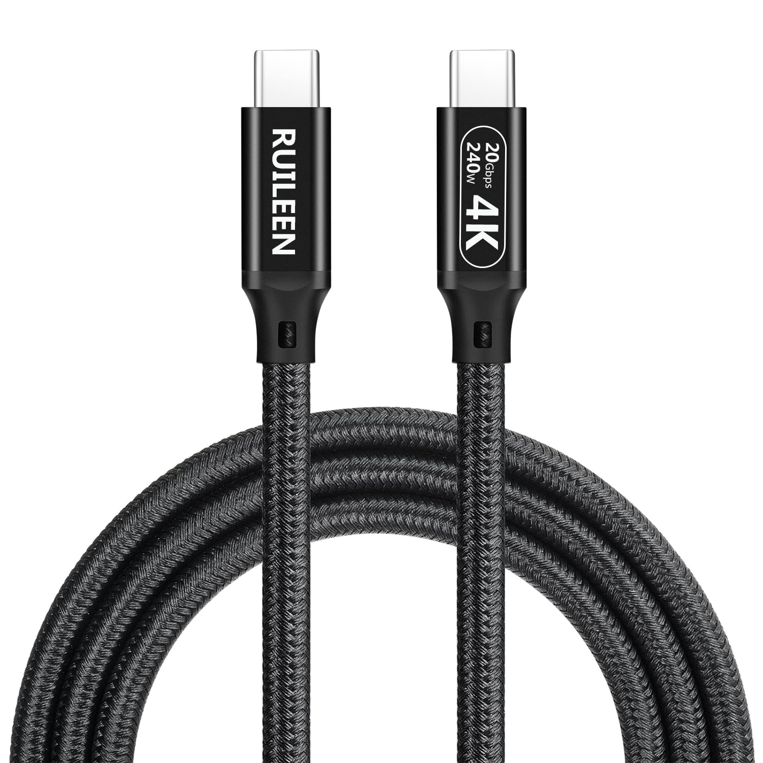 USB C to USB C Data Cable 20Gbps 3 M, High Speed Data Transfer Cable USB C 3.2, 4K 60Hz USB C Monitor Cable, 240W PD Fast Charging,Nylon Braiding Type C Cable Compatible with SSD, Hub, Dock,Laptop image number 5