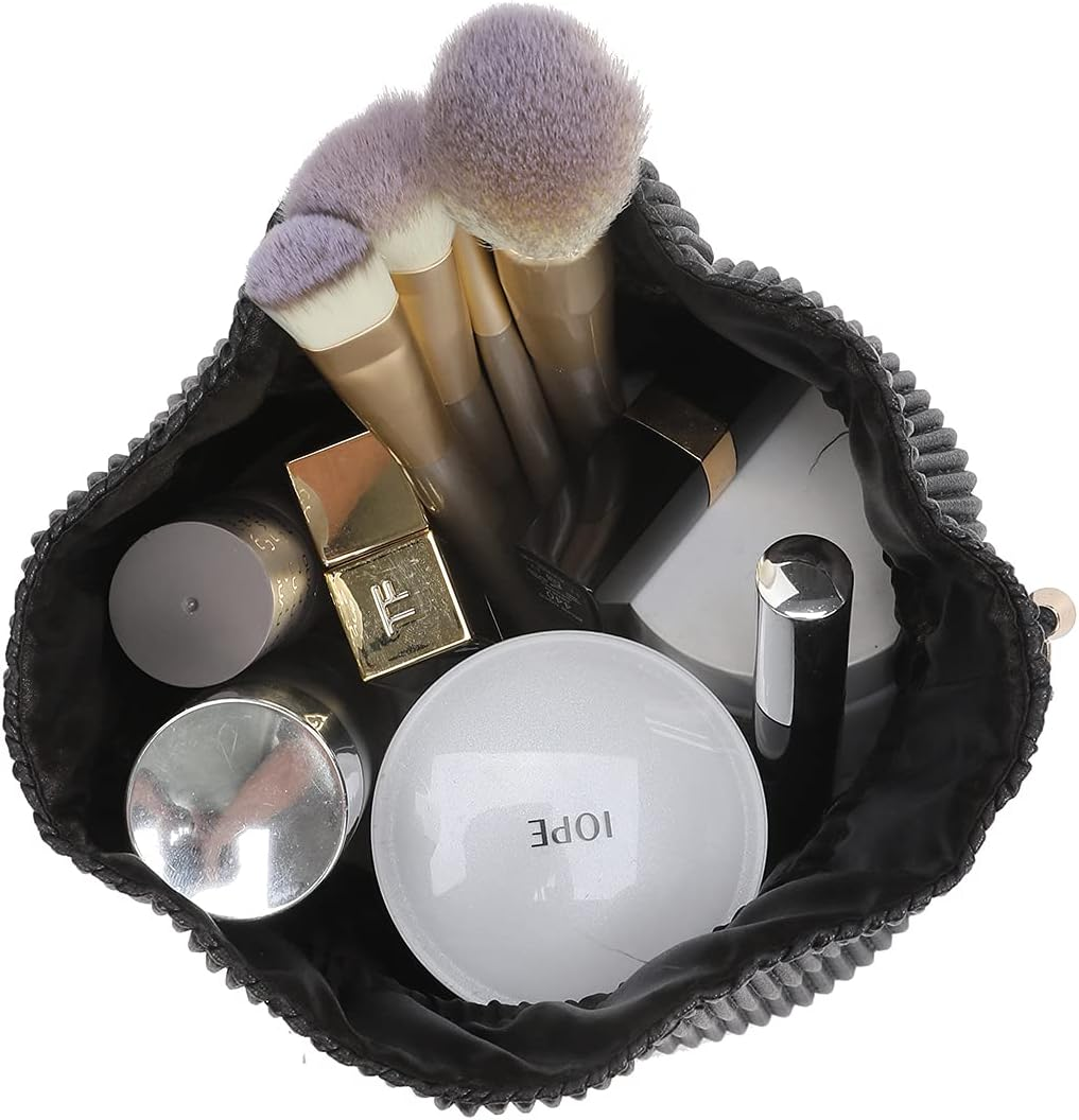 Cosmetic Makeup Beauty Travel Bag Corduroy Design Water Resistant Material Drawstring Closure Light Weight Collapsible and Compact from Paton Travel Australia image number 1