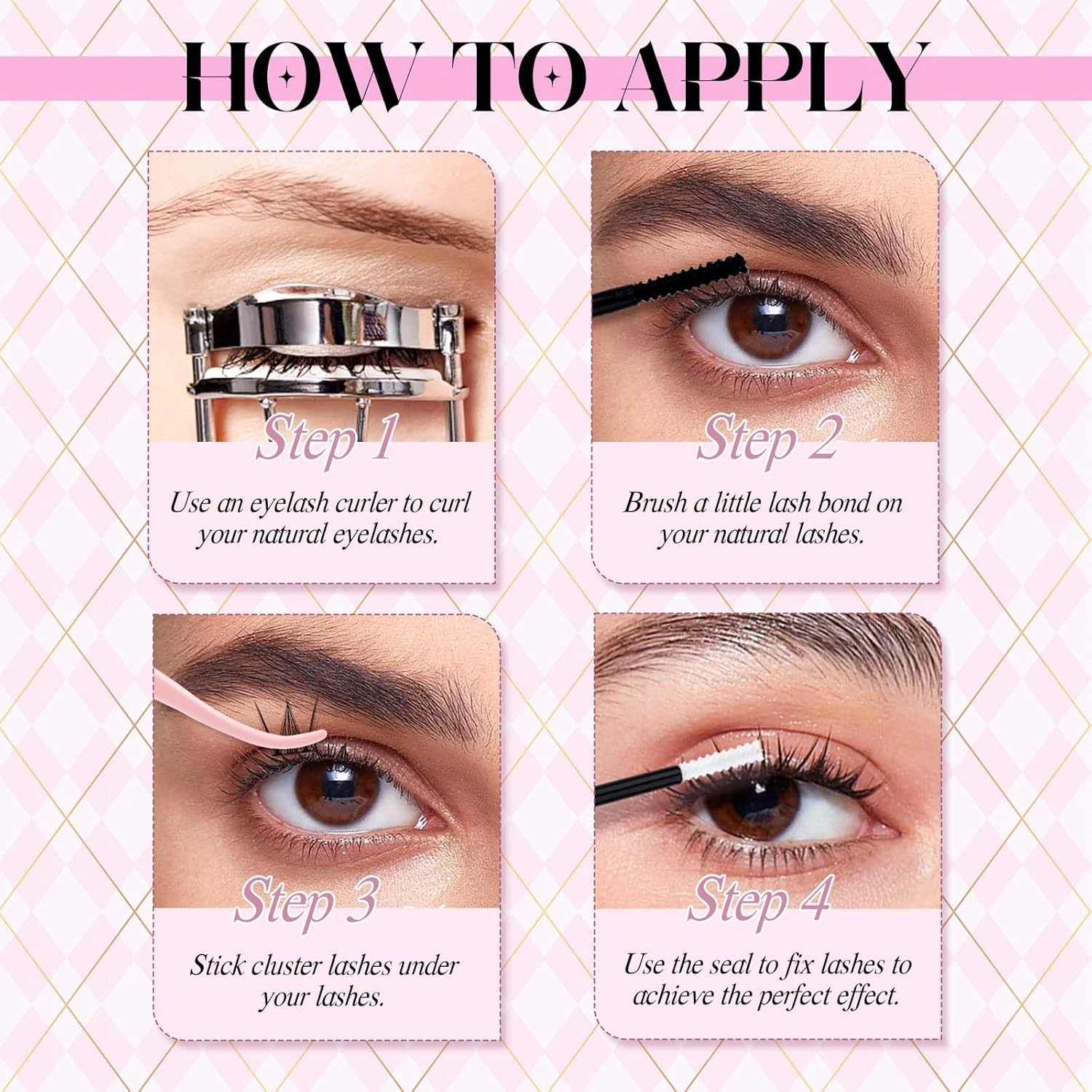 DIY Lash Extension Kit Individual Lashes Clusters Lash Bond and Seal, Clusters Lash Glue Remover and Eyelash Tweezers for Eyelash Extensions (40D-0.07D, 12-18Mm, Kit) image number 2