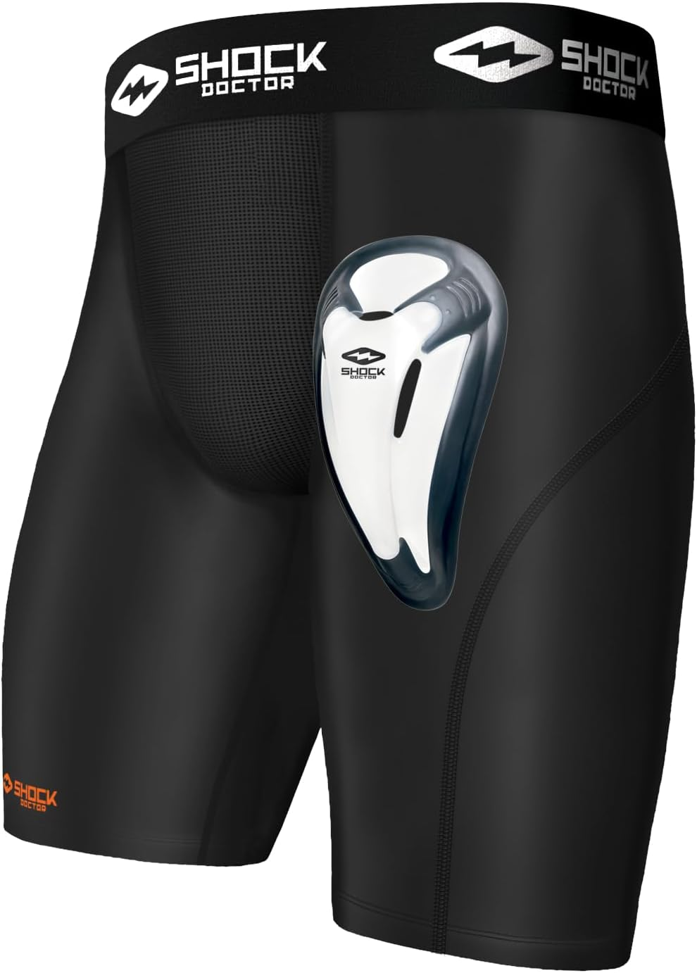 Shock Doctor Compression Shorts with Bio-Flex Supporter Cup Included. Youth & Adult Men
