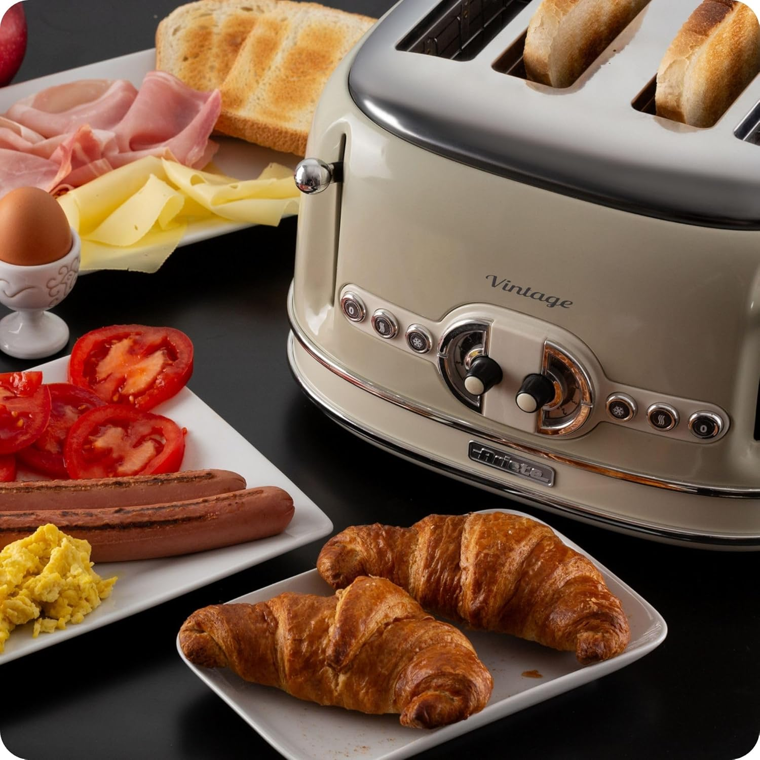 Ariete Vintage Series 4-Slice Toaster - Beige image number 5