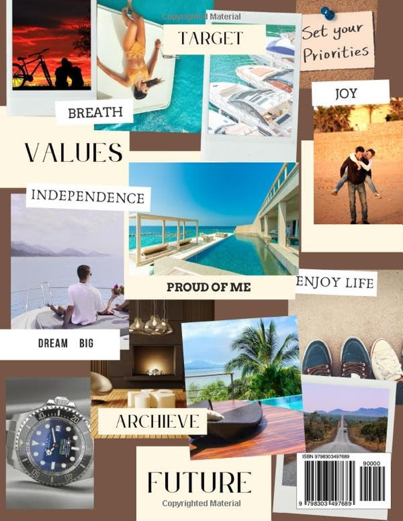 Vision Board 2025: Clip Art Magazine More Positive Elements in All Categories for Visualizing Your Goals & Dreams with Motivational Pictures, and ... to Create Your Dream Life & Best Year Ever image number 1