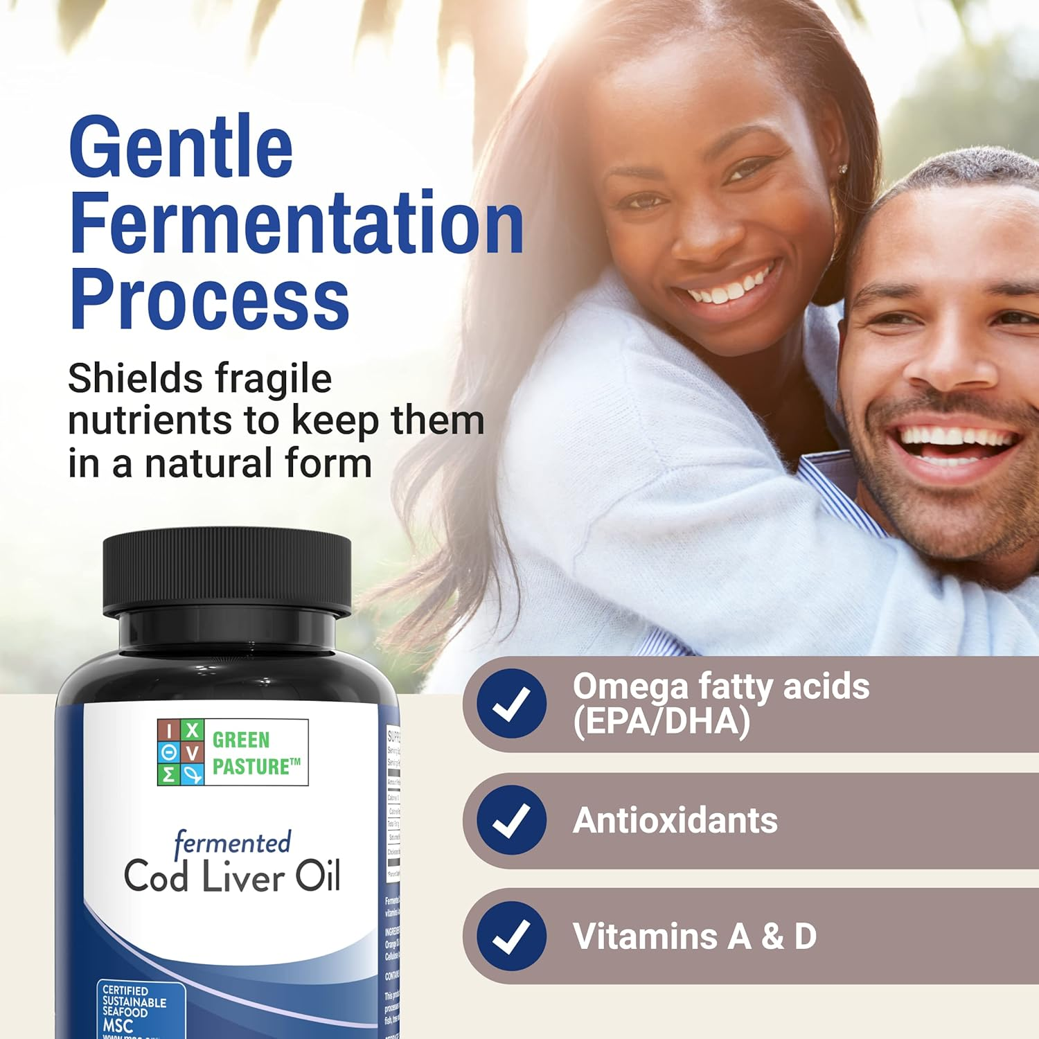 Blue Ice Fermented Cod Liver Oil Orange Flavor - 120 Caps image number 5