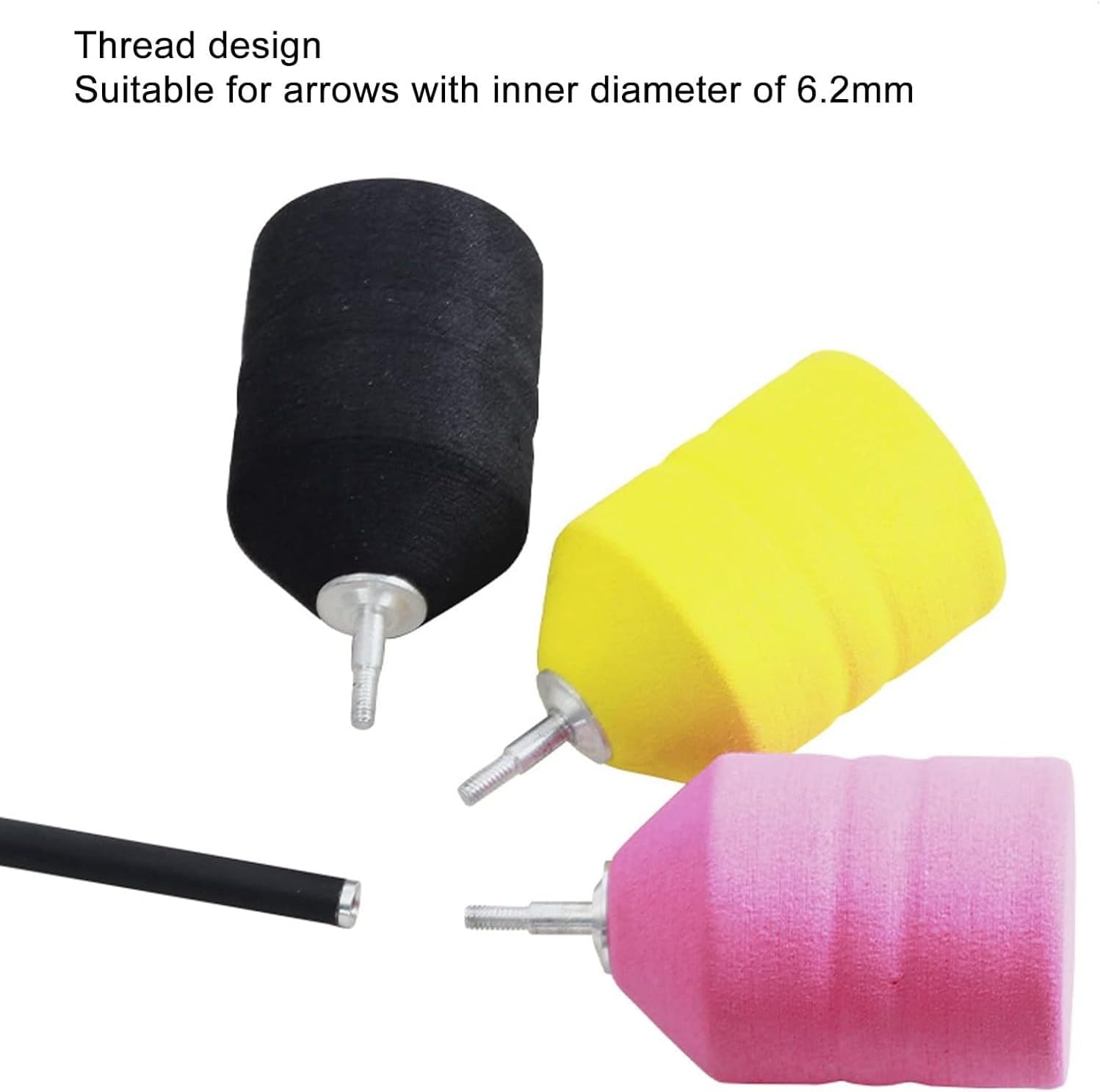 3Pcs Foam Tipped Arrows, Live Cs Supplies Cs Game Arrows Recreation Arrows Head, EVA Sponge Aluminium Alloy Sponge Foam Tipped Archery Sponge Arrow Heads for Archery Battle - Black image number 5