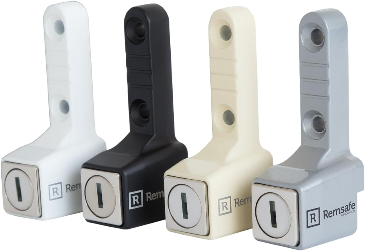 Remsafe Lylock Sliding Window Push Lock Silver, Push Pin Window Lock, Child Safety Window Lock Restrictor, Aluminium Window Security Locks with Keys image number 2