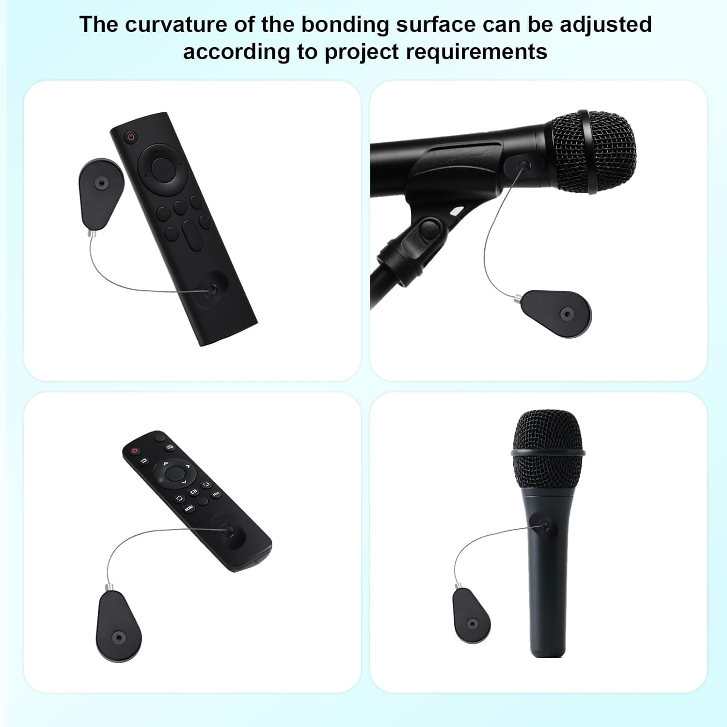 2Pcs Retractable Remote Control Tether Locks, Premium Durable Retractable TV Remote Control Lanyard Tether with 2 Wrenches for Home Office Use image number 4