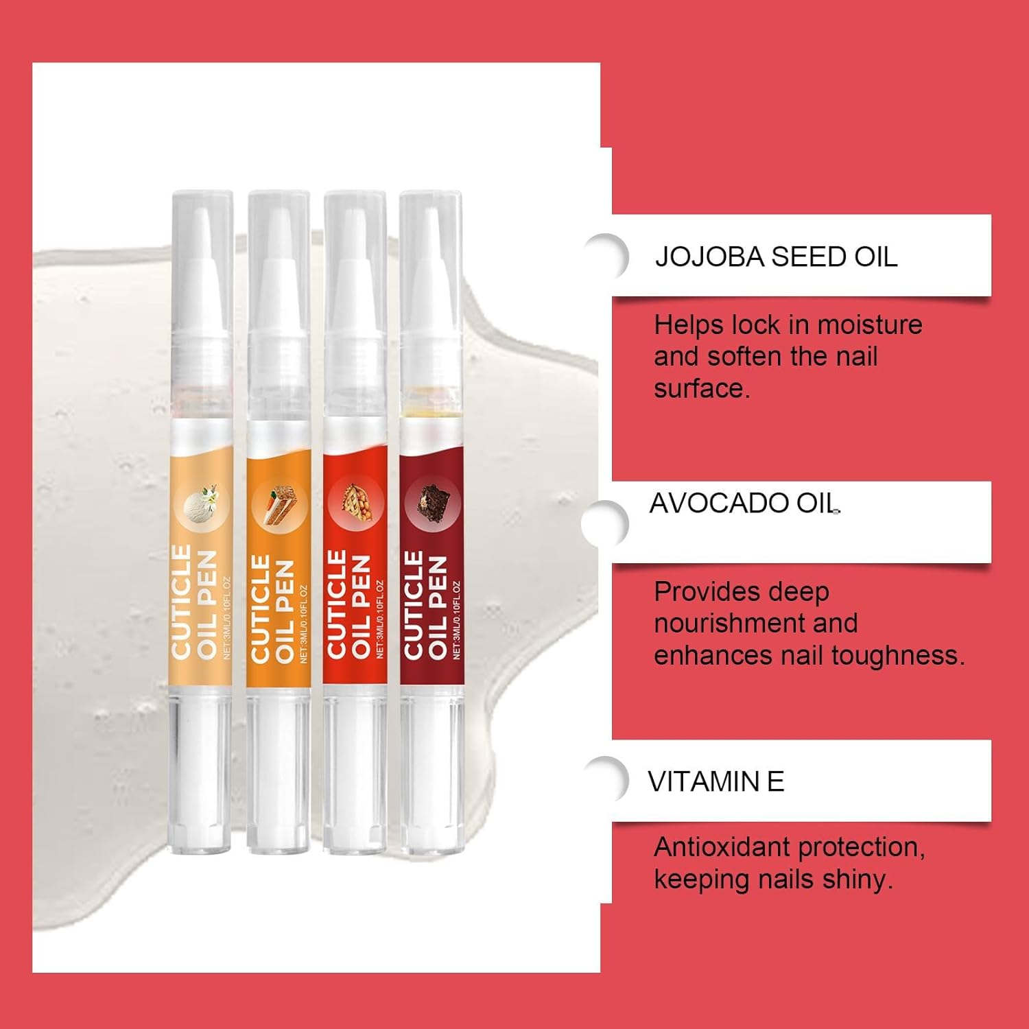 Nail Cuticle Oil Pen 3 Pieces Nail Oil Pen with Manicure Set Nail Care Pen Nail Clippers Set Cuticle Care Oil Nail Care Oil Pen for Care and Repair Dry and Damaged Nails image number 5