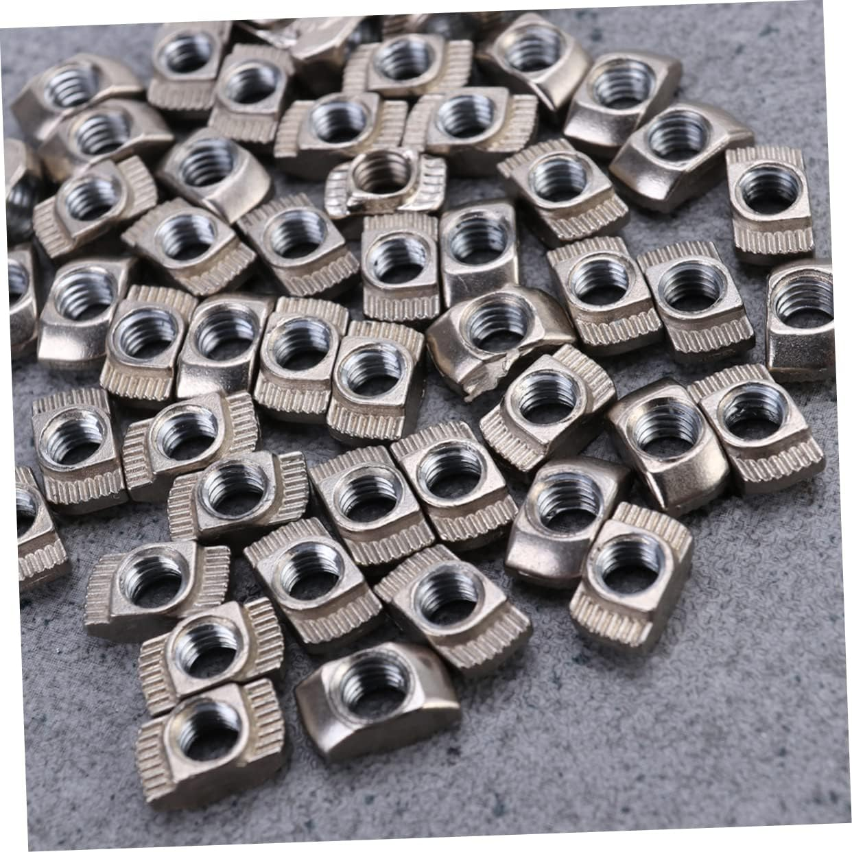 SOLUSTRE 100Pcs Aluminum Profile T-Nuts M5 Thread T-Slot Nuts for European Aluminum Extrusions Compatible 20 Series Frames image number 4