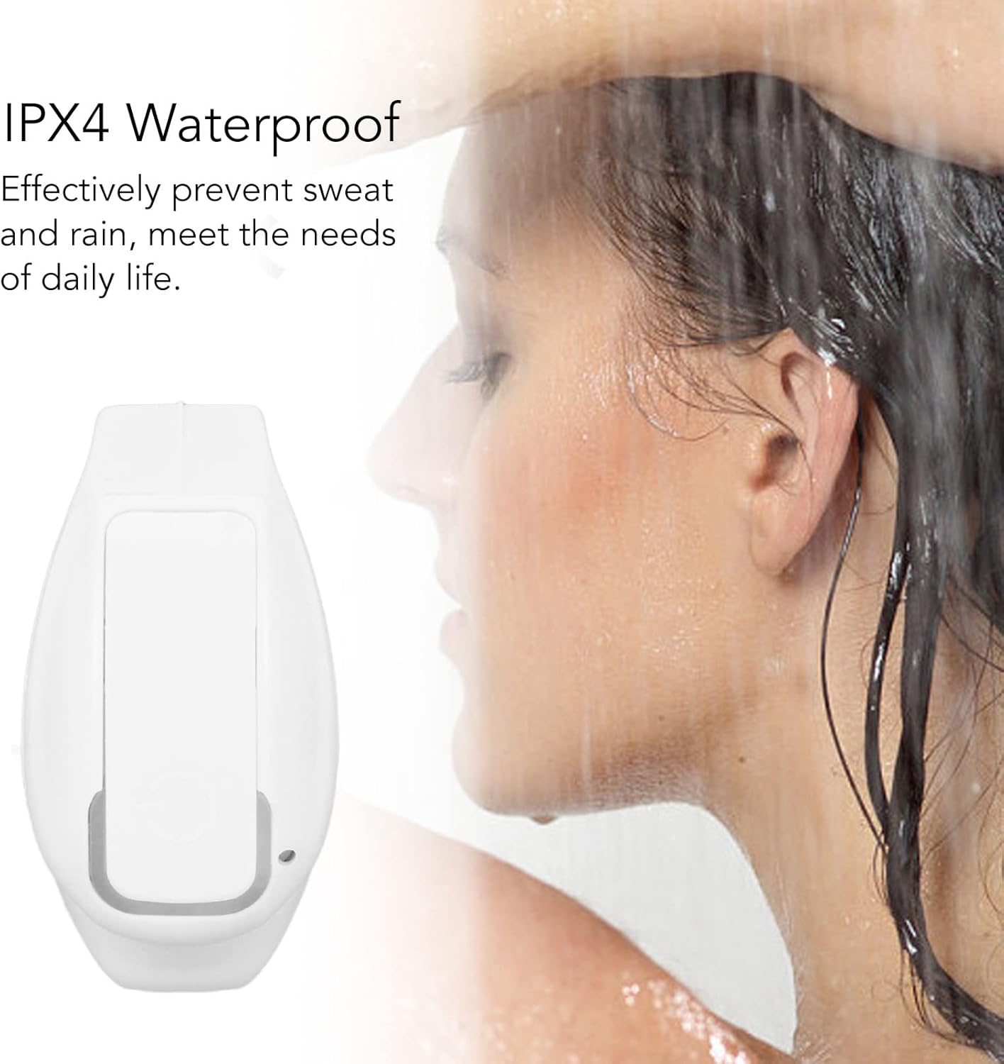 GD28 Open Ear Headphones, IPX4 Waterproof, Ergonomic Clip on Open Ear Headphones, Hifi Stereo Wireless Bluetooth 5.3 Single Earphones for Running, Cycling, Driving (White)