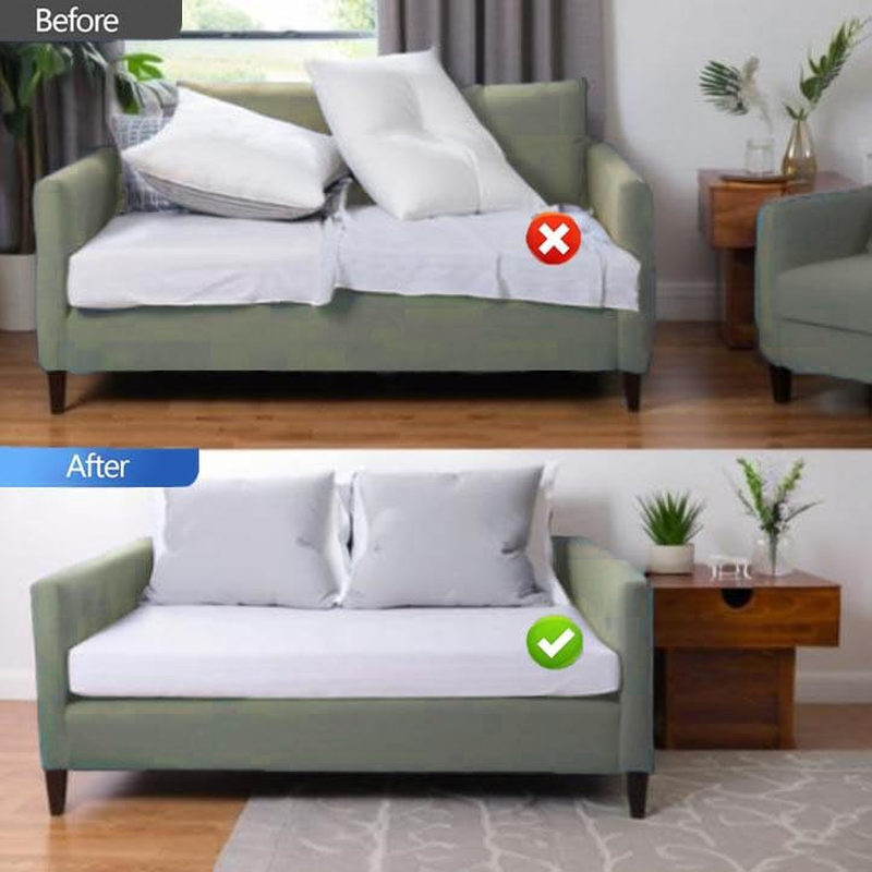 Non Slip Cushion Pad, Rolled Hook Loop Tape with Adhesive for Couch Cushions (10Cm X 3M, Black) image number 4