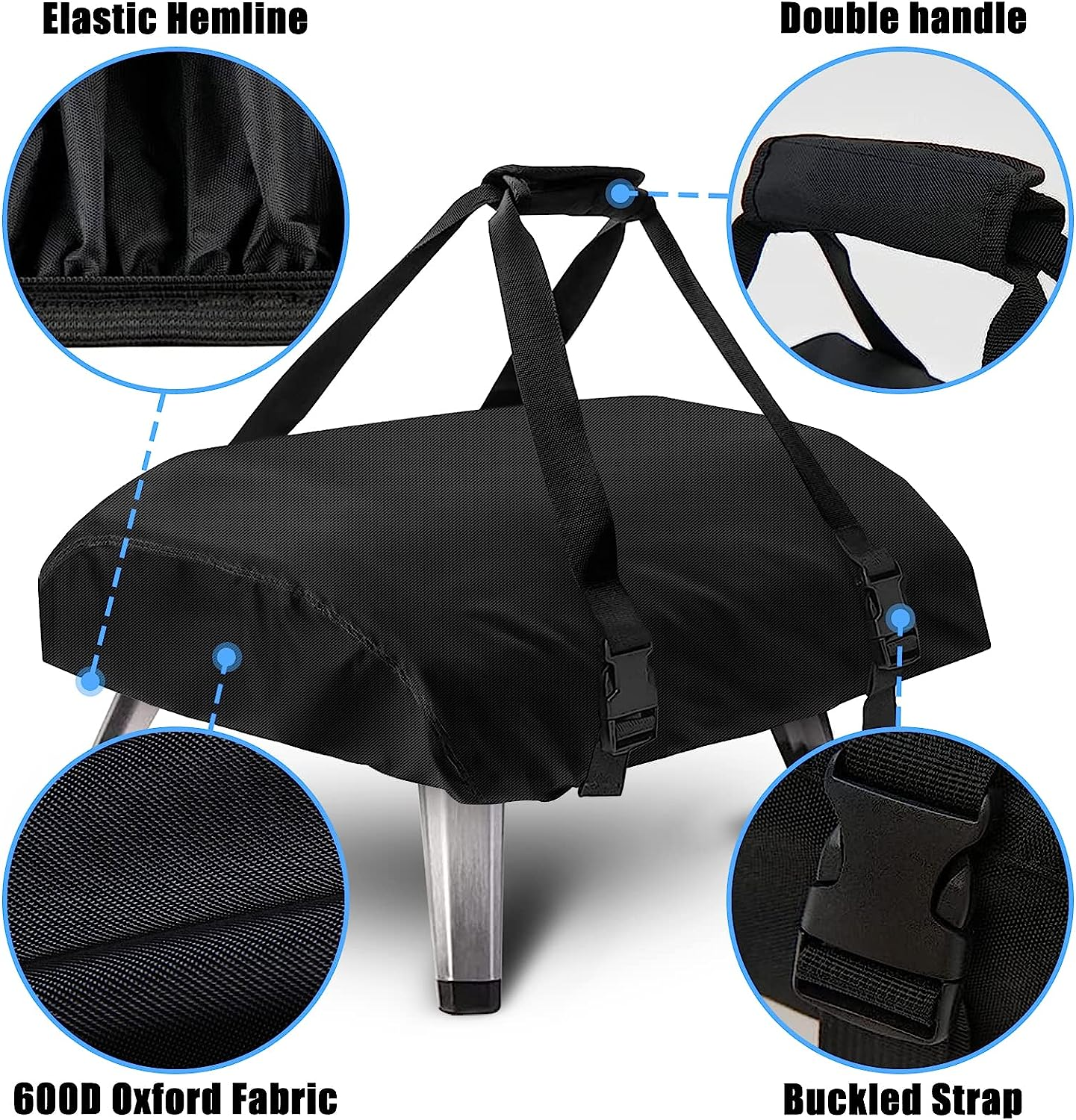 Carry Cover for Ooni Koda 12 Gas Pizza Oven, Kovshuiwe Outdoor Pizza Oven, Waterproof 600D Oxford Fabric, Pizza Oven Cover Accessories (25.2"X16.5"X6.7") image number 1