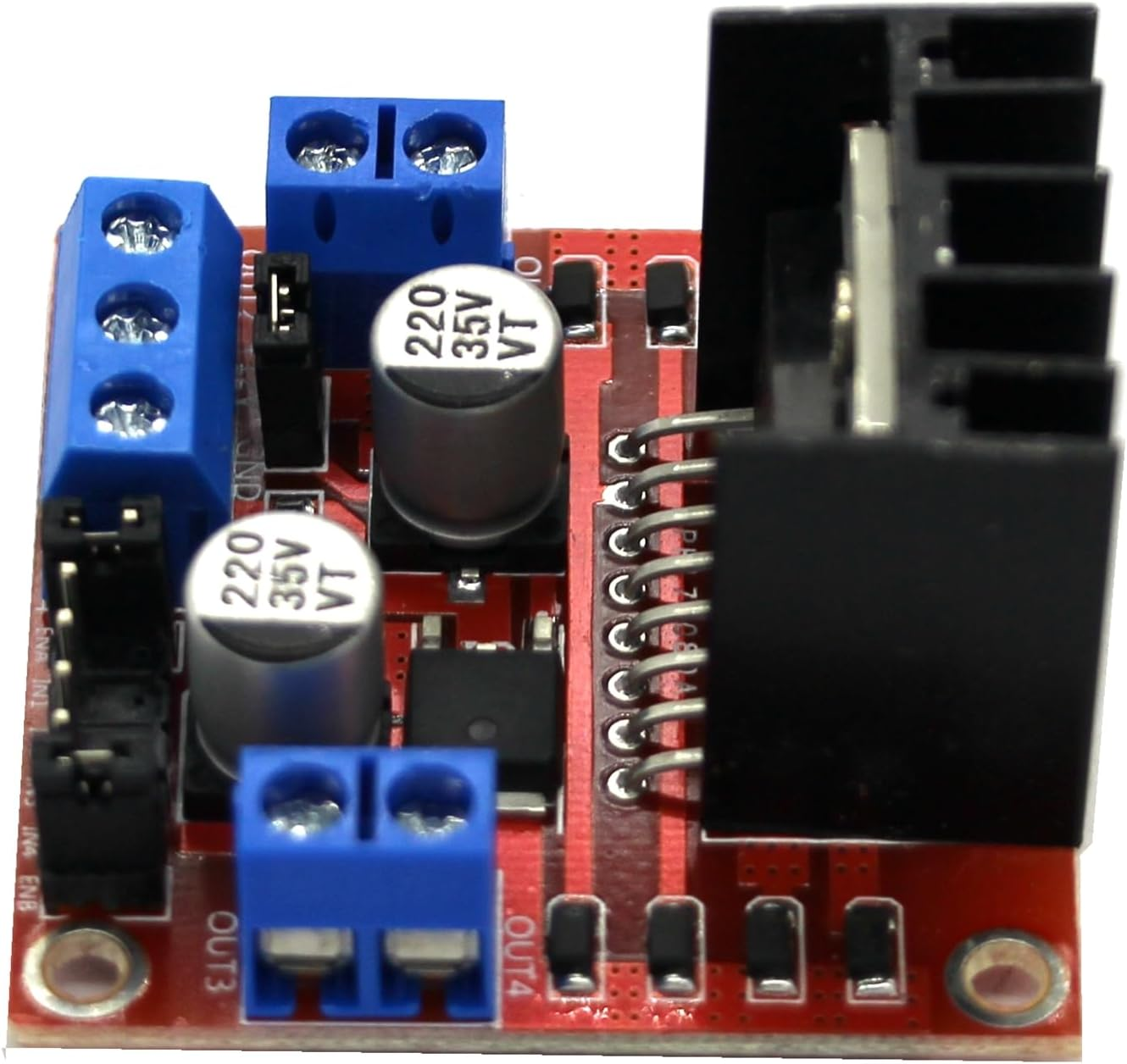 DIGISHUO 4Pcs L298N Motor Driver Controller Board Module | Stepper Motor DC Dual H-Bridge for Arduino Smart Car Power UNO MEGA R3 Mega2560 image number 6