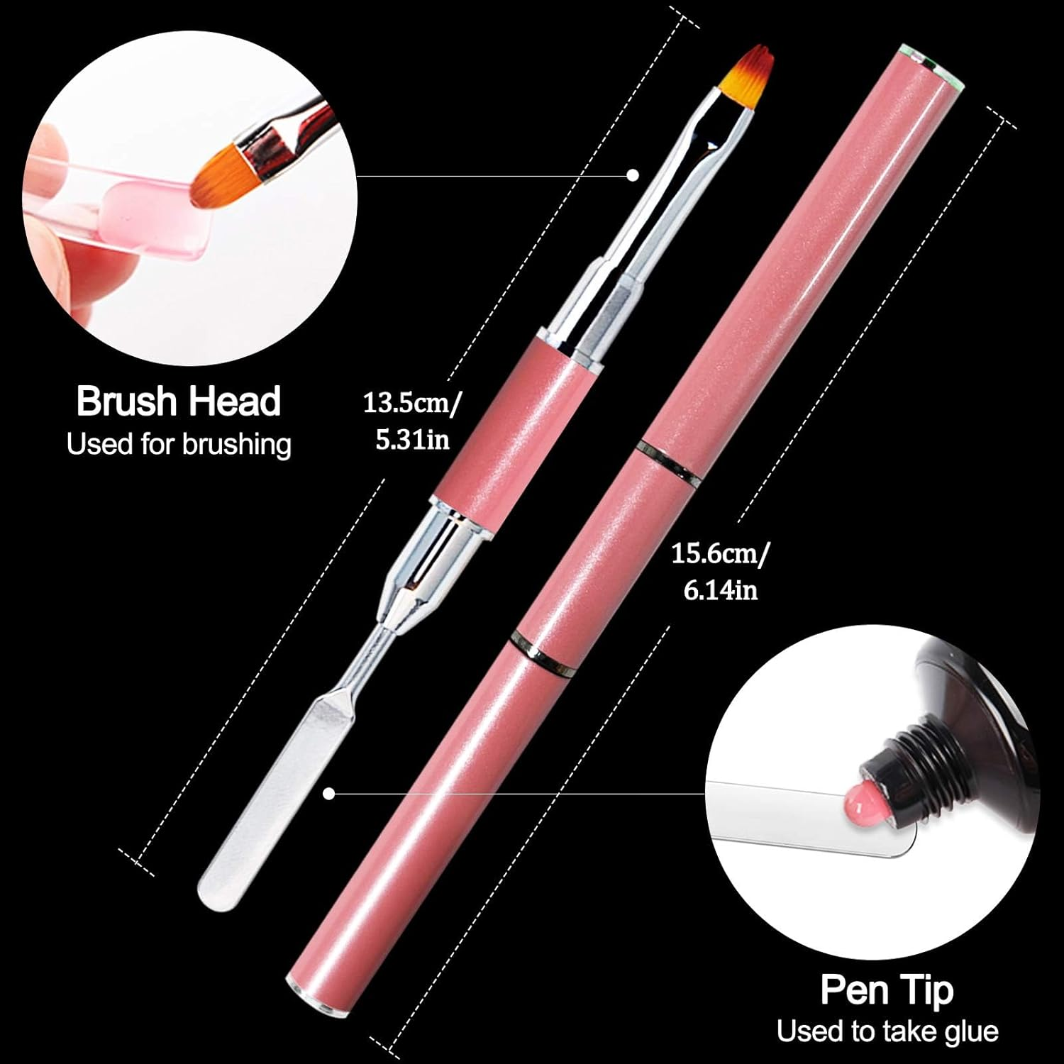 EBANKU 100 T Shape Gel Nail Mold Kit with Dual Acrylic Nail Extension Tools & Accessories image number 6