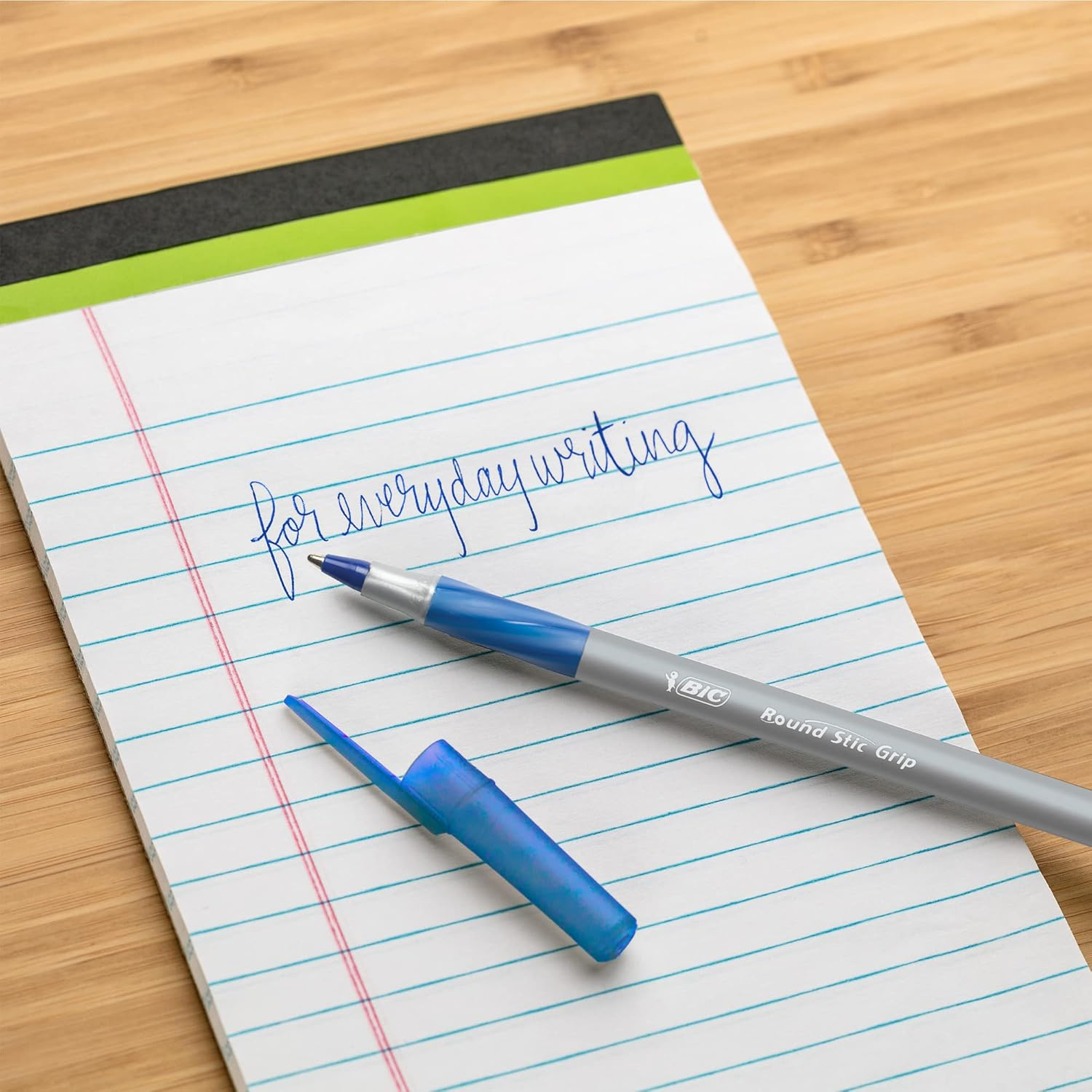 BIC round Stic Xtra Comfort Blue Ballpoint Pens, Medium Point (1.2Mm), 144-Count Pack of Bulk Pens, No. 1 Selling Ballpoint Pens image number 3