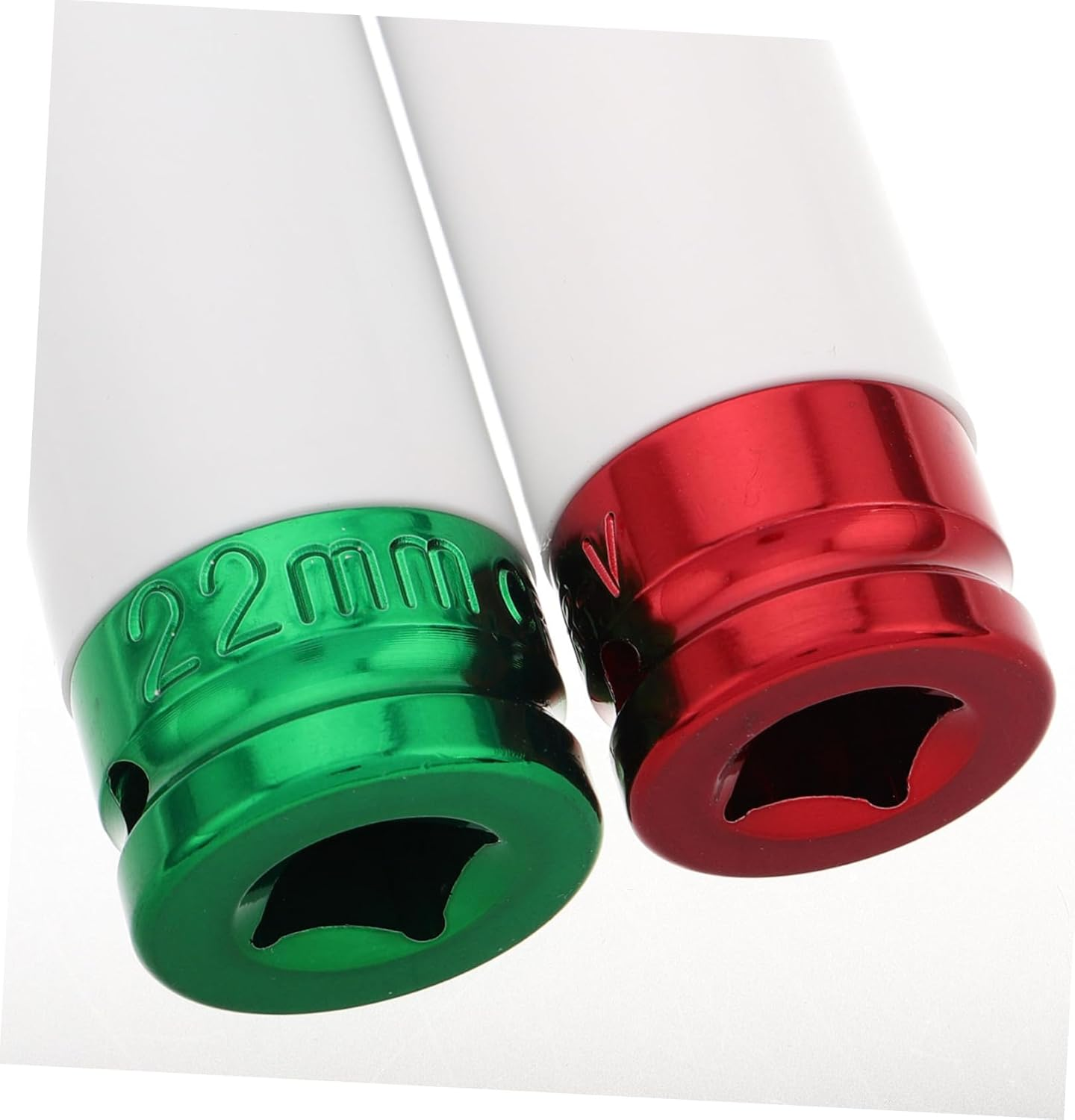 HORIALENCE 4Pcs Thin Wall Lug Nut Socket Wheel Rim Non-Marring Tool Color-Coded Design for Quick Identification Automotive Repair Accessories