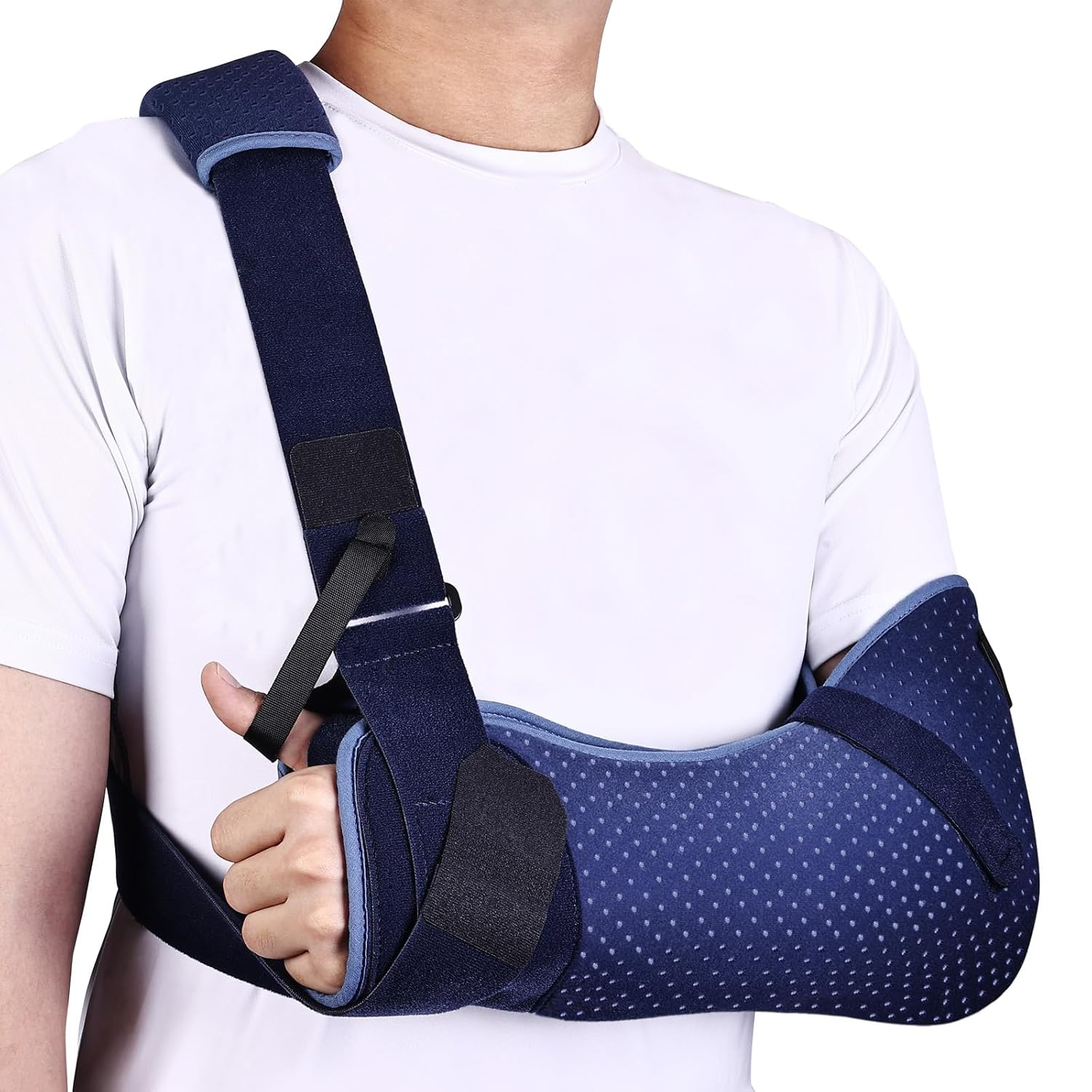 Willcom Arm Sling for Shoulder Injury with Waist Strap - Immobilizer Brace Support for Sleeping, Rotator Cuff Surgery (Comfort Version, Left, Large, 40-51 Inch) image number 4
