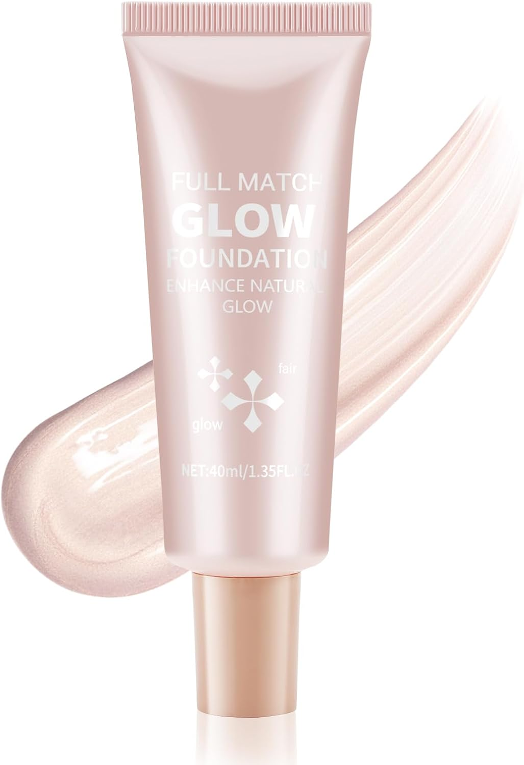 Boobeen Liquid Foundation Makeup, Waterproof Dewy Foundation with Slight Shimmer, Illuminator Highlighter, Luminous Silk Foundation to Enhance Skin Natural Glow