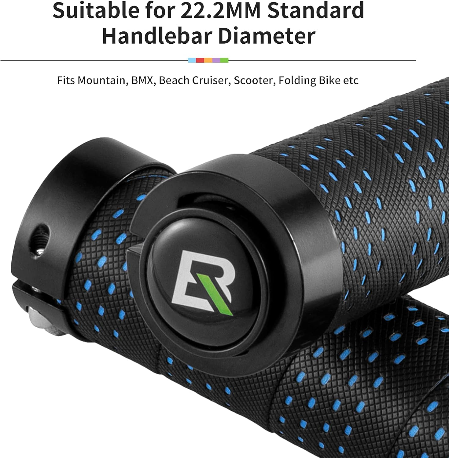 ROCKBROS Bike Handle Grips Non-Slip Bike Grips Double Lock-On Bicycle Handlebar Grips for BMX, MTB, Scooters, Folding Bikes 22.2Mm image number 4