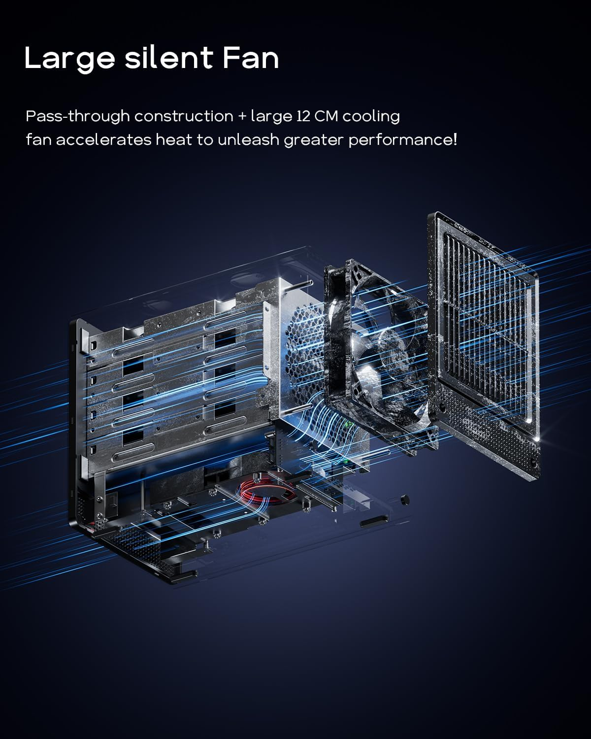 AOOSTAR WTR PRO AMD Ryzen 7 5825U 4 Bay NAS Mini PC, Support M.2 SSD X1, Micro SD X1, Wifi Network Card (Which Can Be Changed to SSD Interface). (NO RAM NO SSD) image number 4