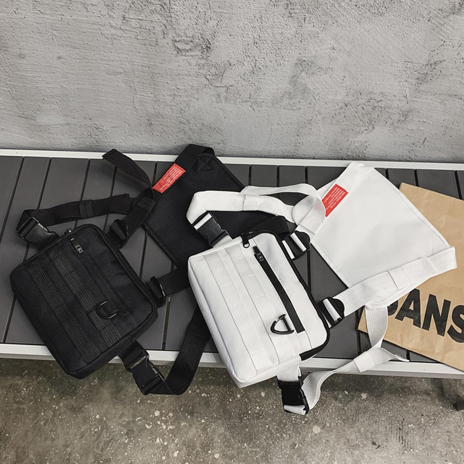 Maizoon Sports Chest Bag Fashionable and Durable Backpack Water-Resistant Wear-Resistant with Multiple Pockets Suitable for Running Cycling Fishing Black image number 6