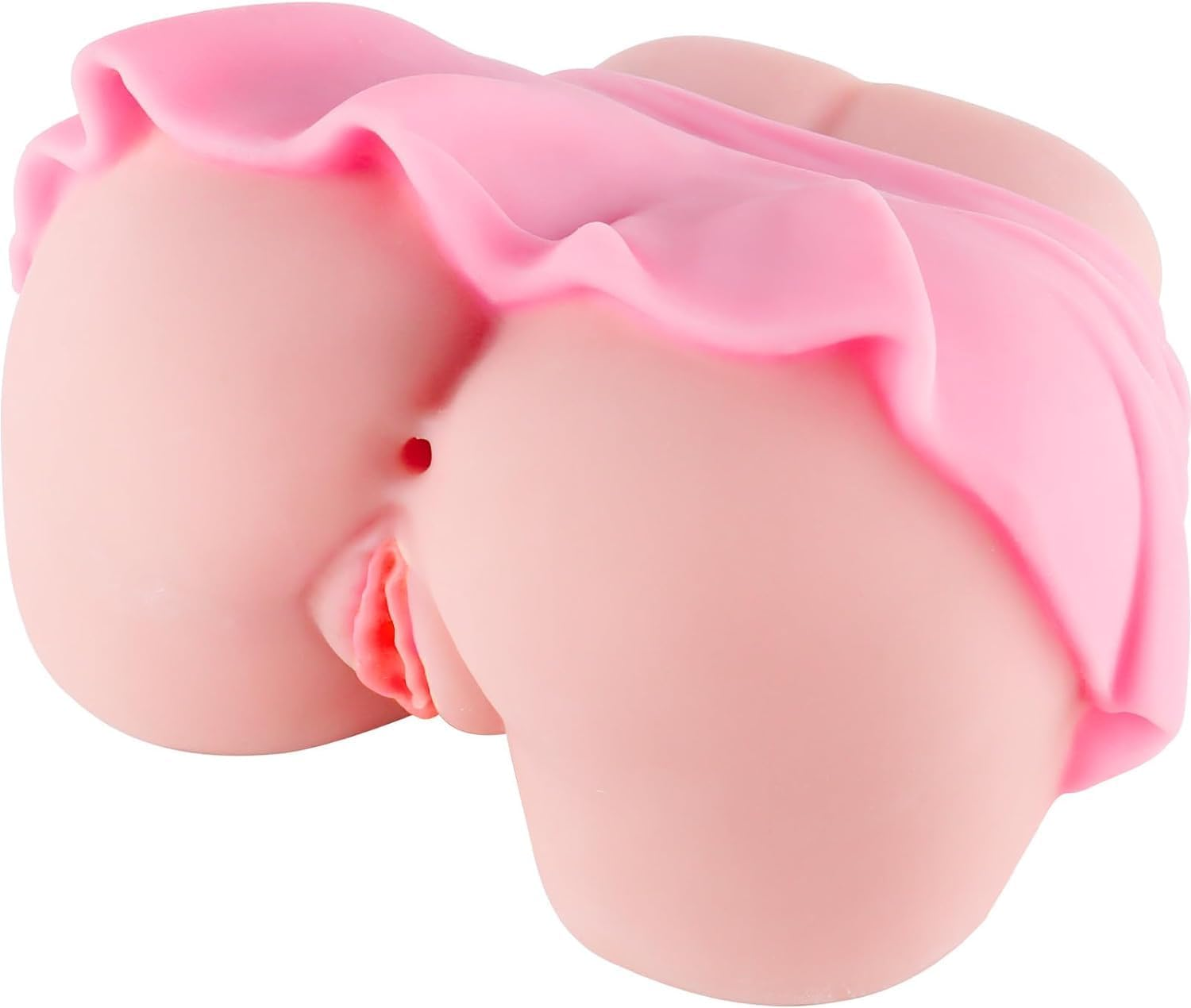 YUKAIONE 2-In-1 Male Masturbator with Realistic 3D Design, Pocket Erotic Toy with Pink Skirt, Textured Pussy and Ass for Men(Pink) image number 2