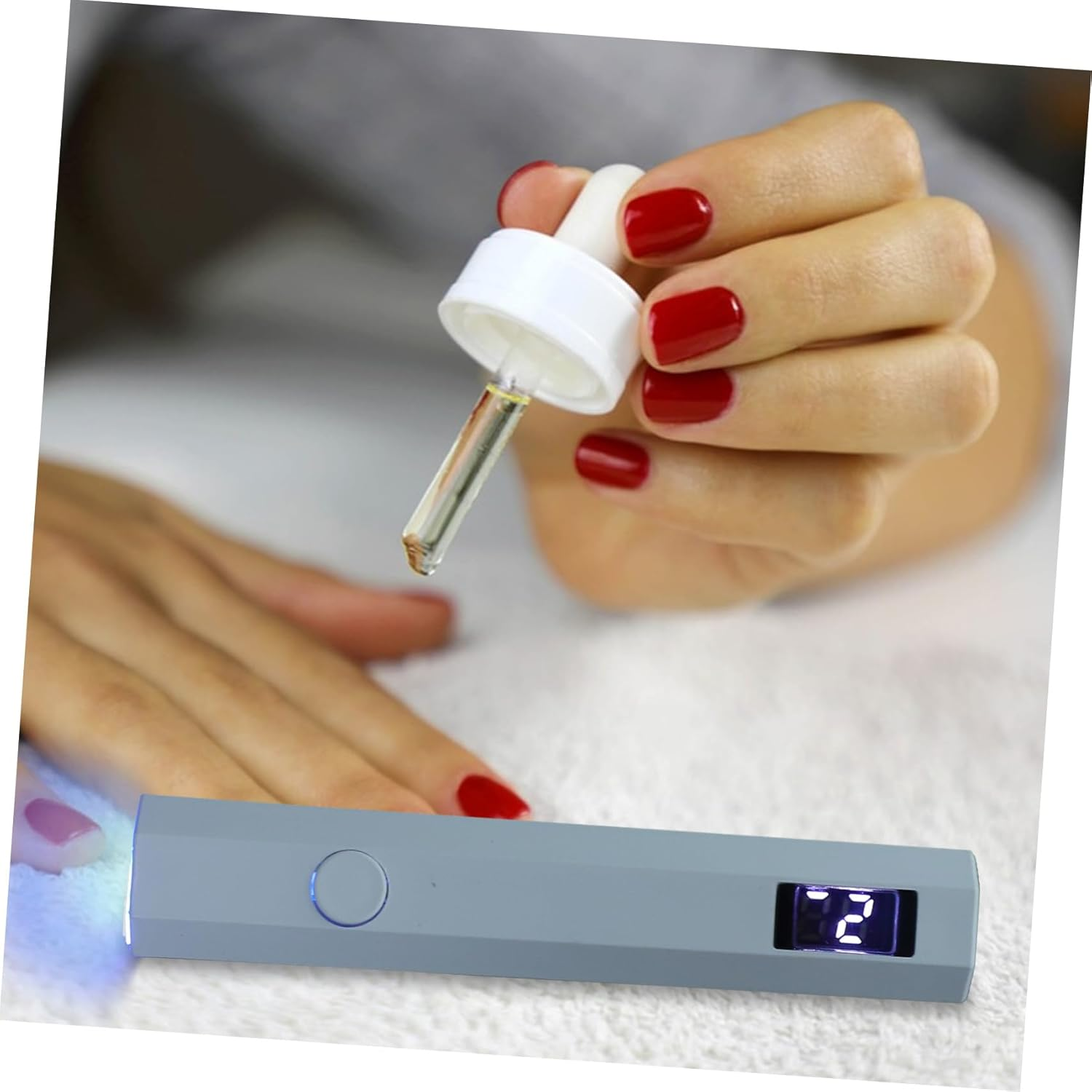 ELAYARD Portable Mini Nail Lamp Handheld Gel Nail Light with Digital Display for Quick Drying Compatible with Gel Polishes and Extensions for Home Salon and Travel Use