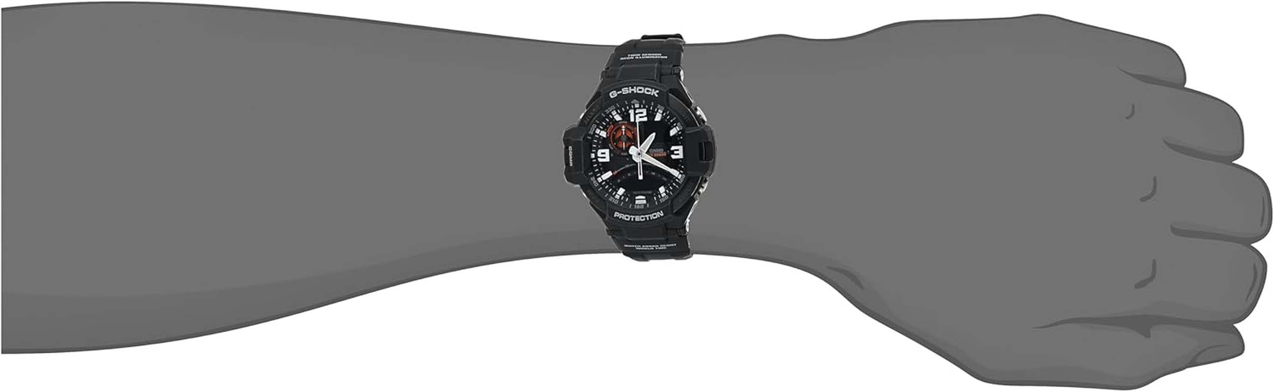G-Shock CASIO Men'S G-Shock Gravity Analog and Digital Watch, Red/Black/White Dial, Black Band image number 3