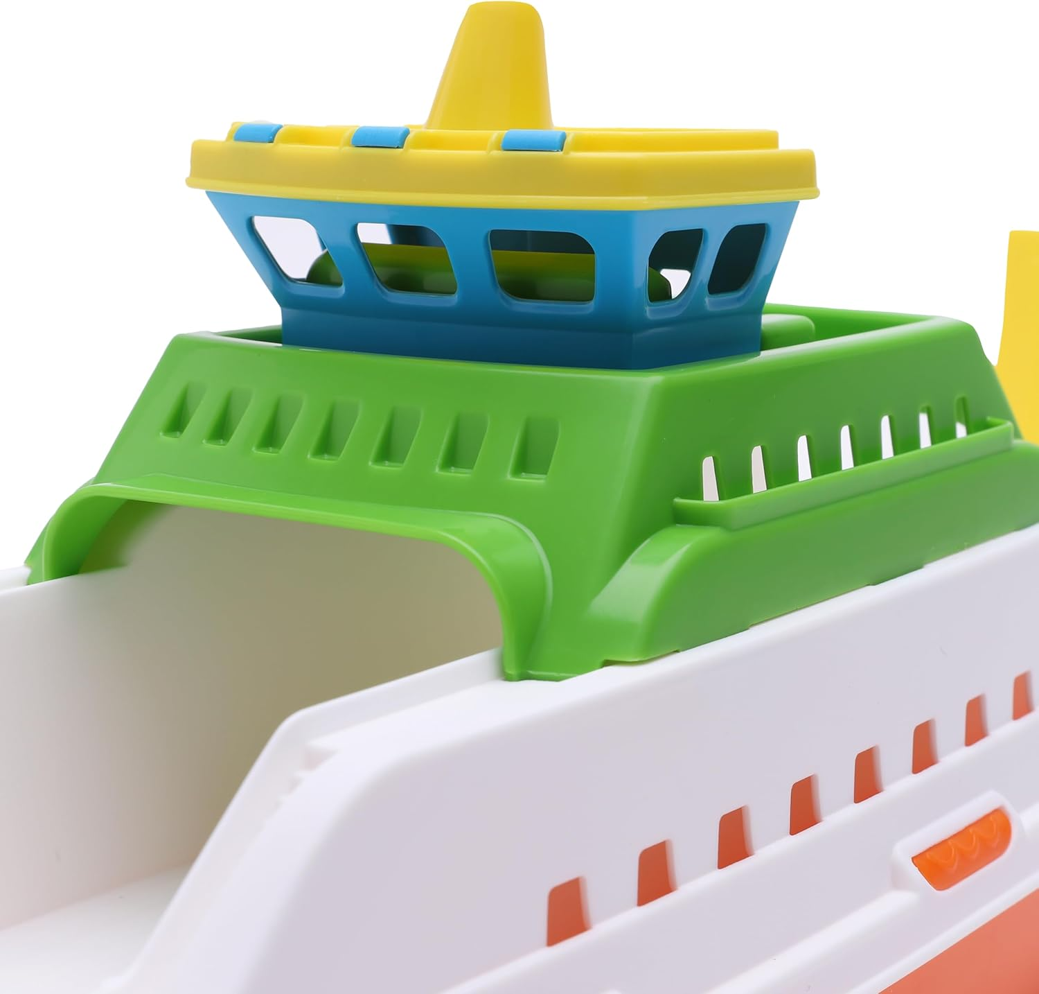 Toyland&reg; 39Cm (15") Colourful Ferry Boat with Moveable Ramps & 4 Mini Cars - Kids Floating Water Toy - Pool & Bathtime Toys - 3 Years + image number 4