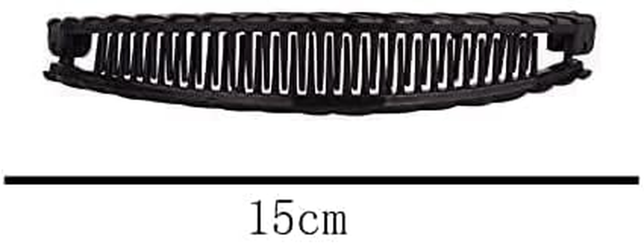 2Pack One Black and One Brown Tort Banana Clips Fish Clips Combs Tool Vintage Clincher for Thick Curly Hair Accessories Long Hair Clips Comb Fish Grip Slide Hair Clips, Clips and Barrettes image number 2