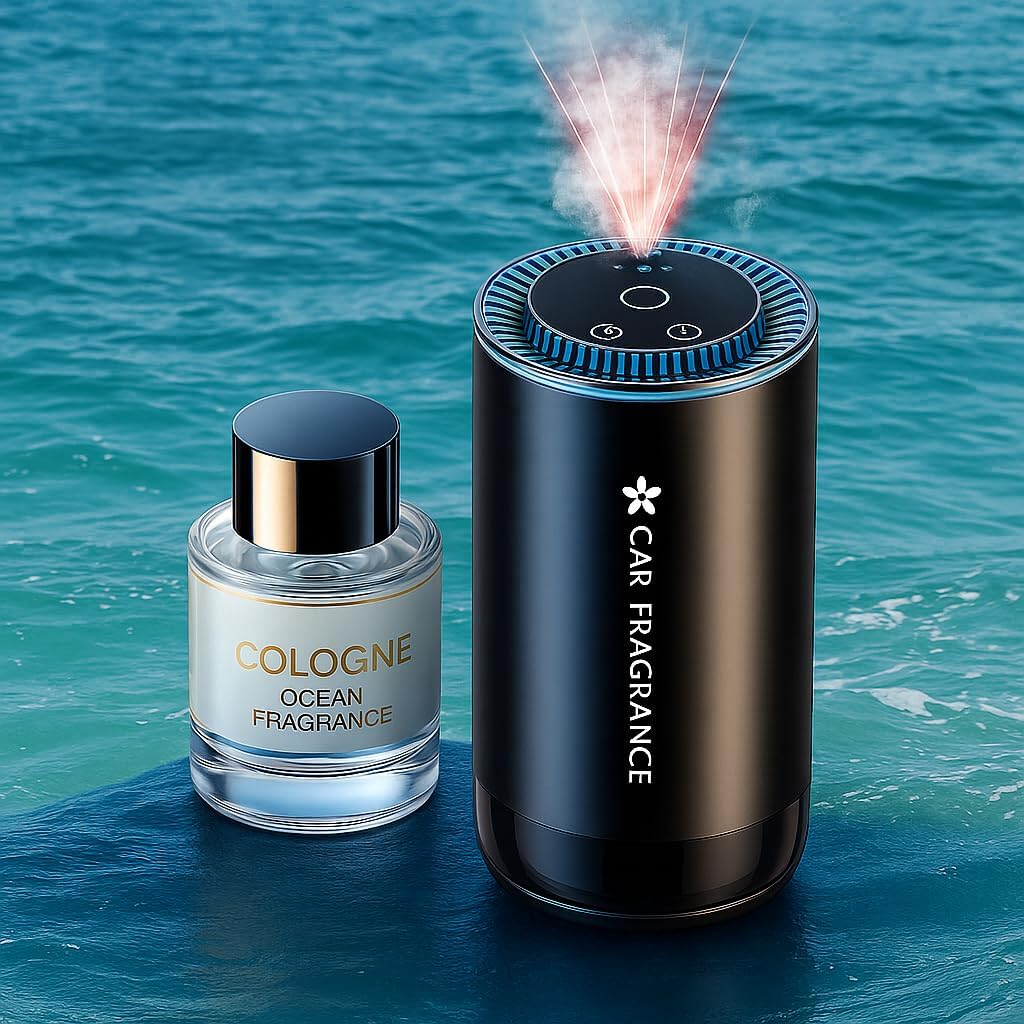 COZYVISTA - Portable Essential Car Oil Diffuser &ndash; USB Rechargeable Aromatherapy Device with 3 Mist Modes, Type-C Dual-Use Design &ndash; Aluminum Alloy & PC Body for Car, Home, Office, Travel Black image number 2