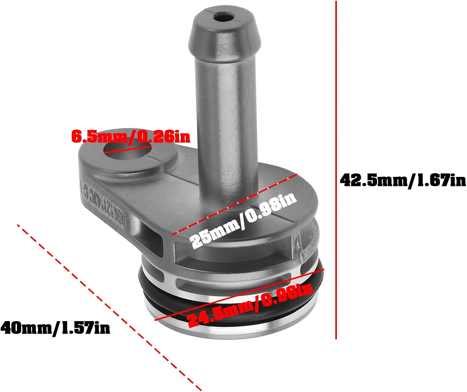 LT Easiyl Aluminum Fittings for Automotive Coolant Pipes 06K121143 Compatible with VW MQB image number 6