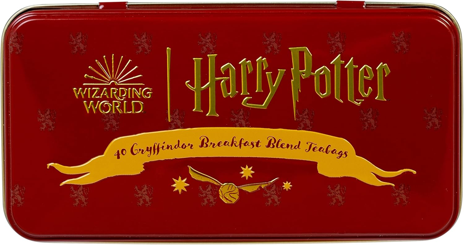 New English Teas Harry Potter Gryffindor Crest Tea Tin with 40 English Breakfast Teabags image number 1