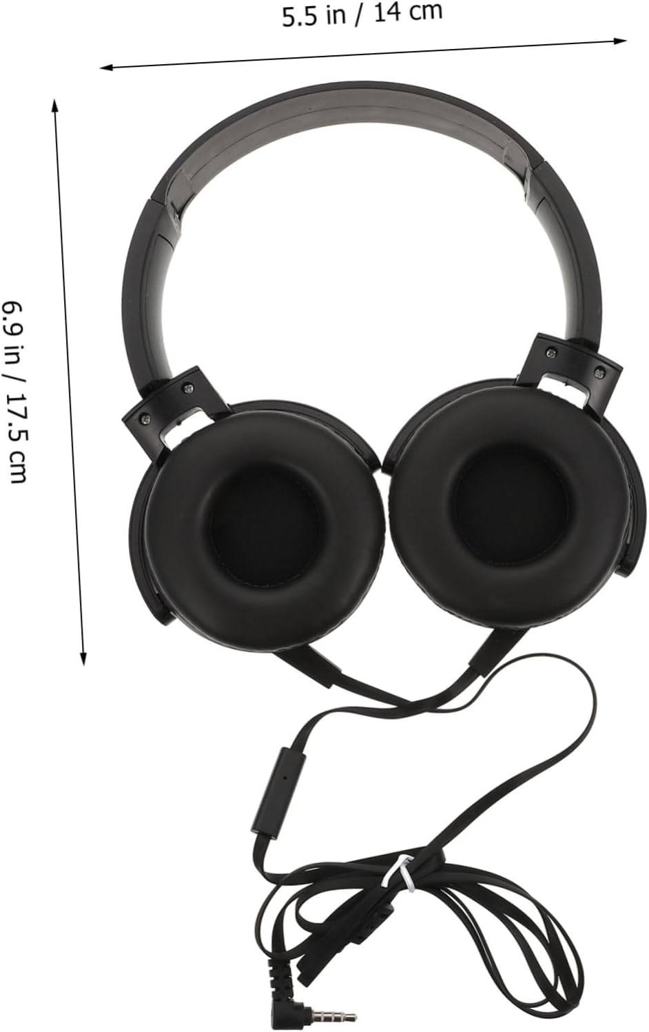 OSALADI Wired Over-Ear Headset Microphone, Stereo Gaming Headphones for Pc and Smartphone, Black Wired Phone Headset Sound for Online Calls and Office Use image number 2