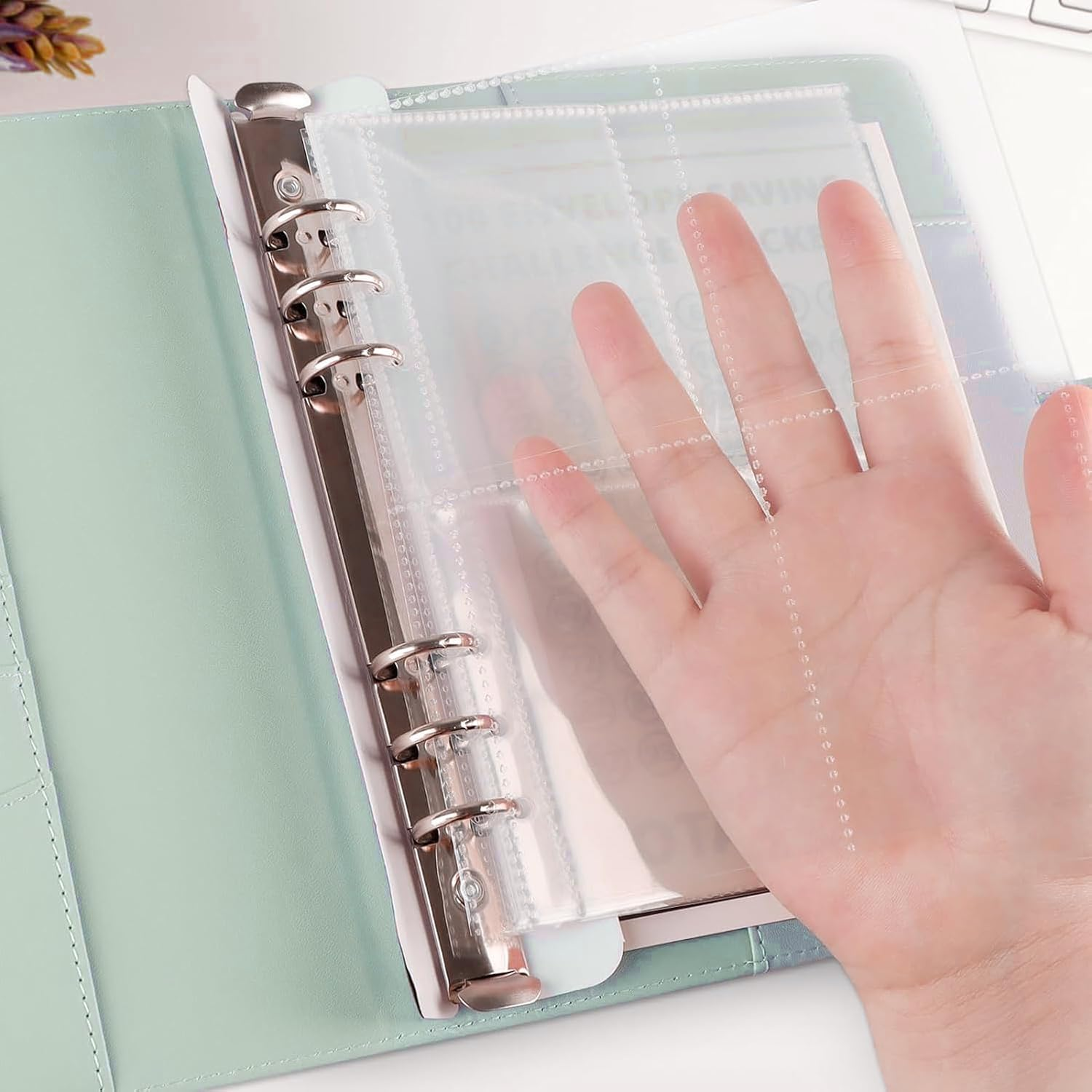 100 Envelope Challenge Binder, Savings Challenges Sheets,Easy and Fun Way to save $5,050, Budget Binder with Cash Envelopes, Savings Challenges Binder, Budget Planner Book for Budgeting (Purple) image number 1