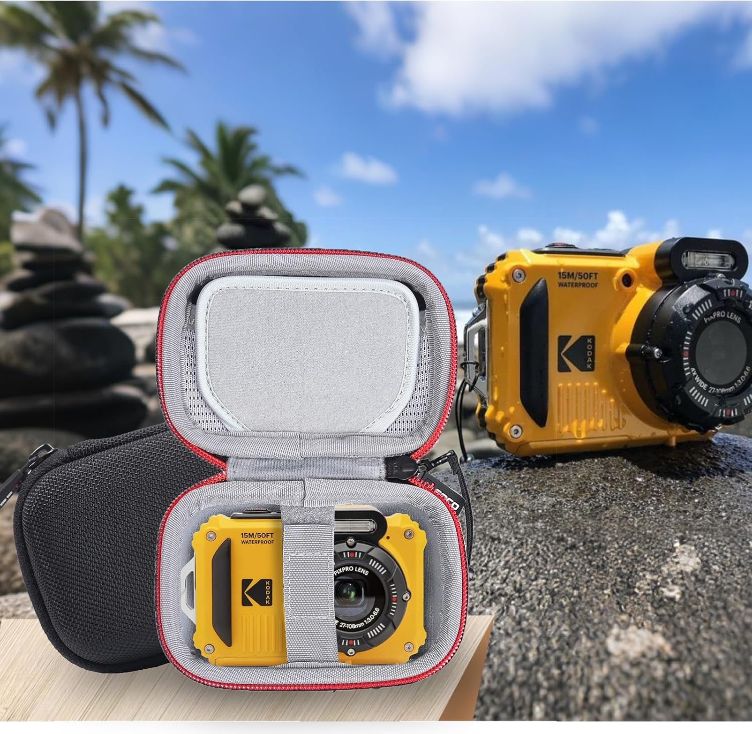 RLSOCO Case for Kodak PIXPRO FZ55/FZ45/FZ53/FZ43/FZ41 Digital Camera, Travel Carrying Case, Drop Protection and Water Resistant (Case Only) image number 3