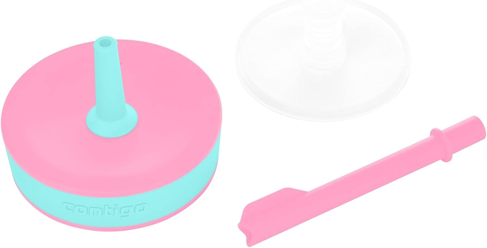 Contigo Leighton Kids Plastic Water Bottle, Spill-Proof Tumbler with Straw for Kids, Dishwasher Safe, 14Oz 2-Pack, Blue Raspberry/Butterflies & Azalea/Llamas