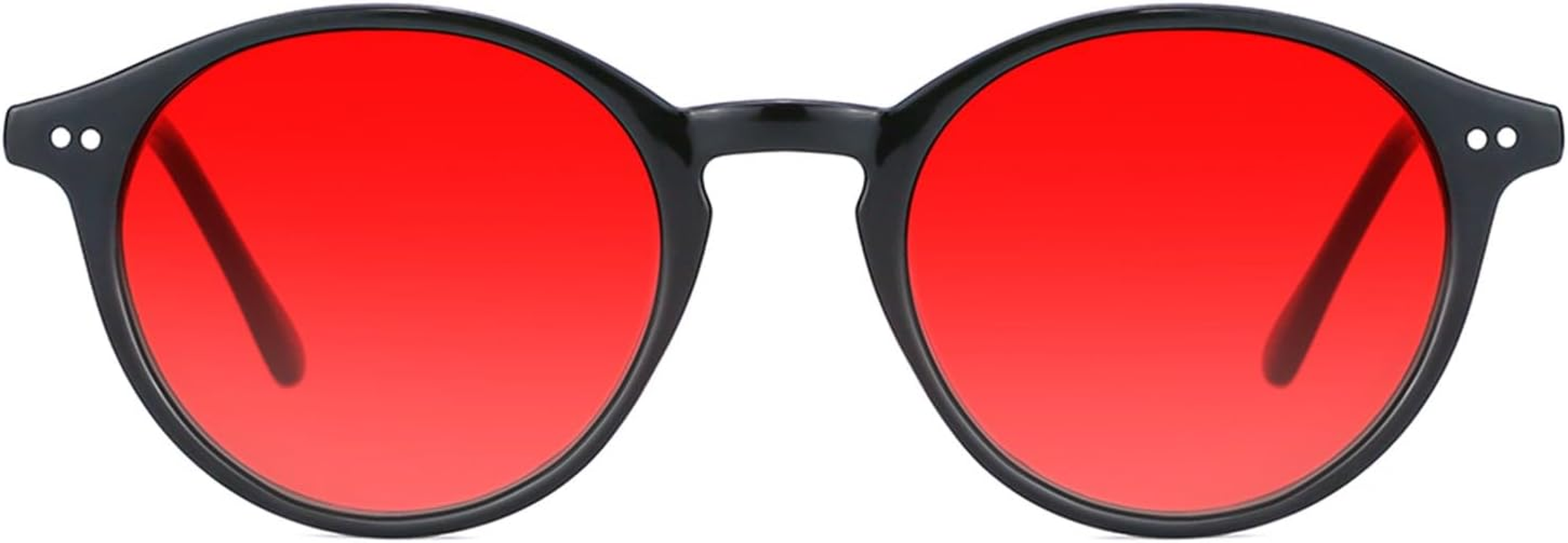 TIJN Blue Light Glasses for Women round Frame Computer Glasses Pink Lens Gradient Glasses